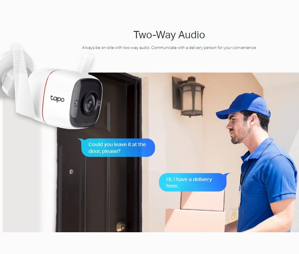 Tapo TP-Link 4MP 2K QHD (2560x1440) Outdoor CCTV Security Wi-Fi Smart Camera Tapo