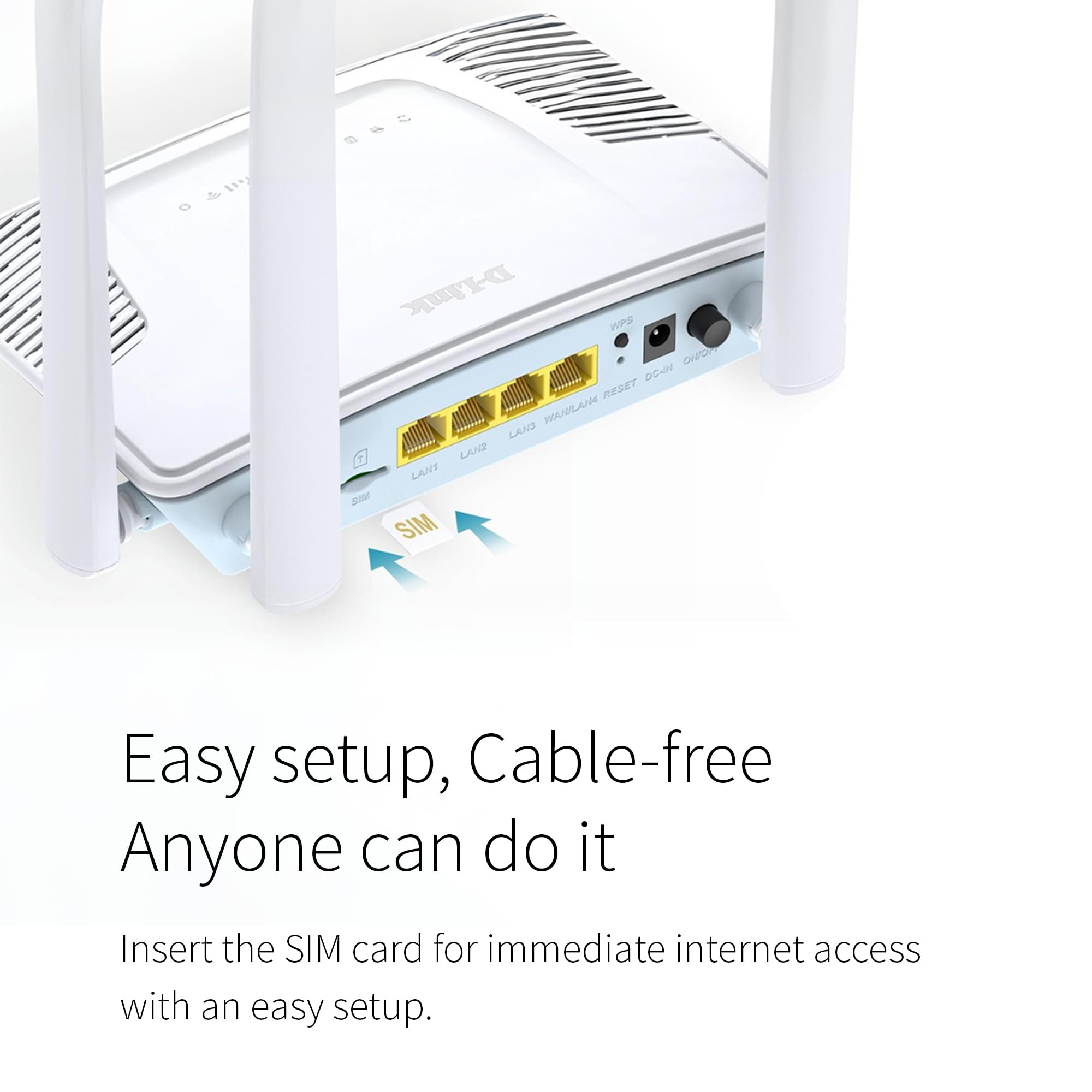 D-Link G403C |N300 4G Smart Router | Works with Google Assistant and Alexa|High-Speed, Flexible Mobile Broadband D-Link