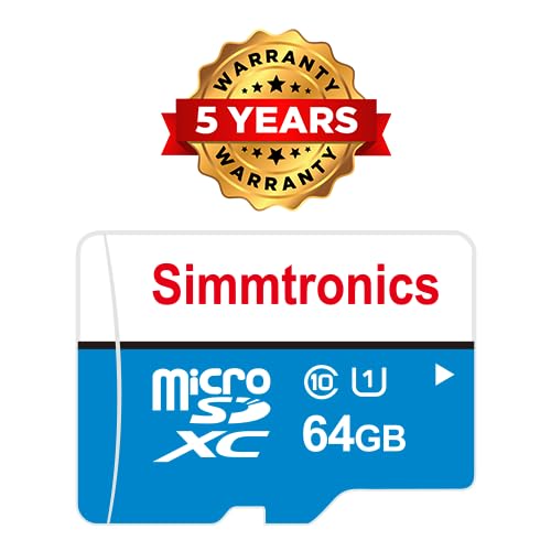 Simmtronics High-Speed Class 10 Micro SD Card | Speed & Reliability in Compact Form | Elevate Storage & Performance (64, GB) Simmtronics