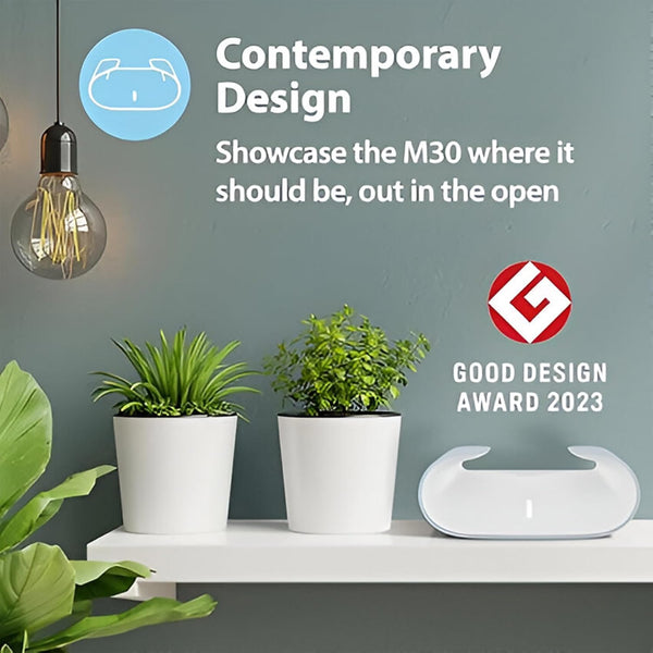 D-Link M30 |WiFi 6 Speed 3000 Mbps |Covers Upto 2800 Sq. Ft.|Dual Band |Gigabit Port|AI Powered Mesh Router |High-Performance |360 Degree Spherical Coverage|MTCTE Certified