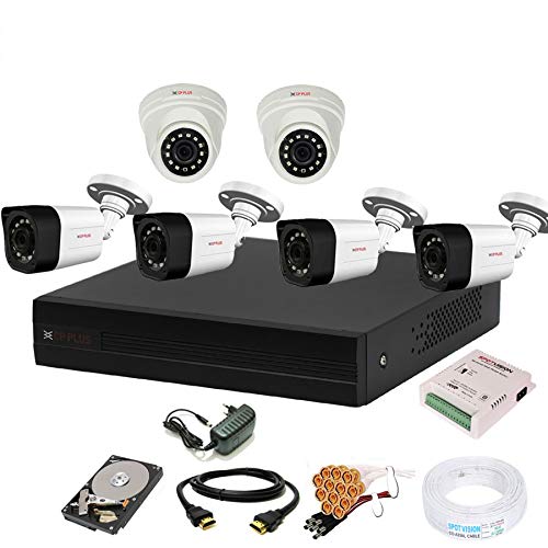 CP PLUS 8 Channal HD DVR 1080p 1Pcs,Outdoor Camera 2.4 MP 4Pcs,Indoor Camera 2.4 MP 2Pcs,Hard Disk,Full Combo Set CP PLUS