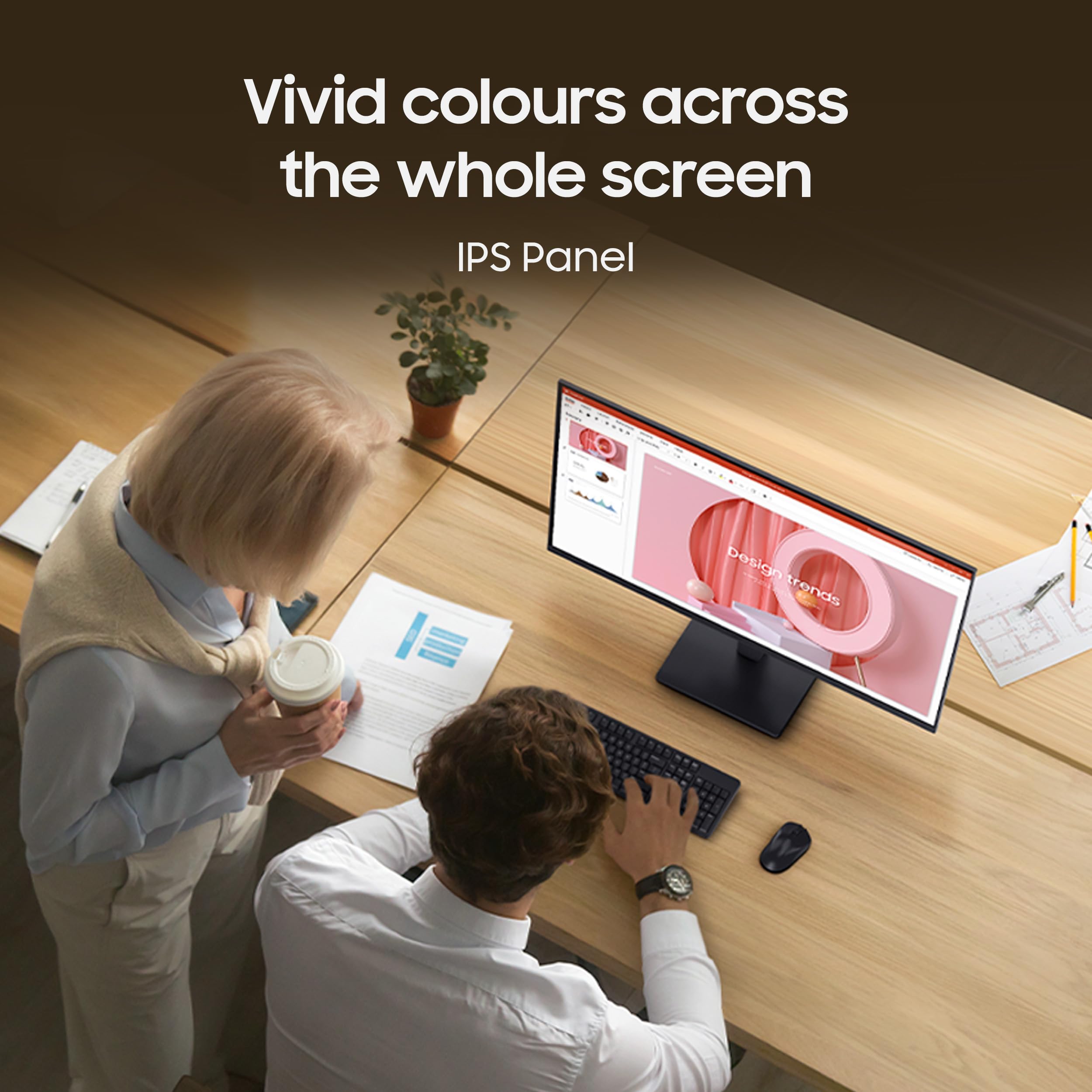 Samsung Flat Monitor | Super Slim Borderless Design, IPS 100Hz Samsung