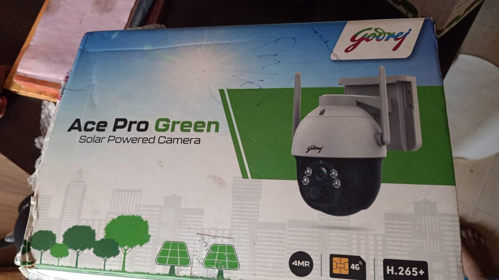 Godrej Ace Pro Green 4Mp 2560 X 1440 Resolution Plastic Ip66 Solar Powered Camera Wired Godrej