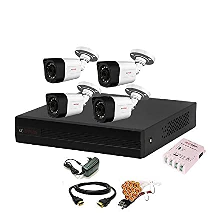 CP Plus Wired 4 Channel HD DVR 1080p, Outdoor Camera 2.4 MP 4Pcs, Combo Set CP PLUS
