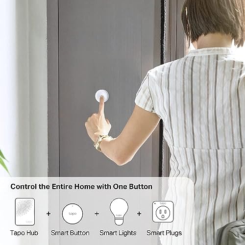 TP-Link Tapo S200B Smart Button, Works with Tapo devices | Smart Home Control | Flexible Placement | Battery Powered | Tapo Hub required Tapo