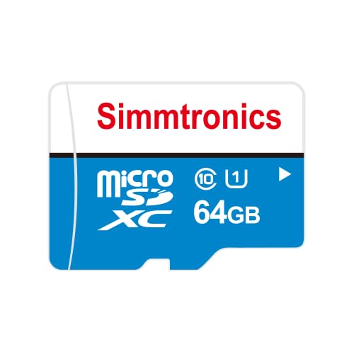 Simmtronics High-Speed Class 10 Micro SD Card | Speed & Reliability in Compact Form | Elevate Storage & Performance (64, GB) Simmtronics
