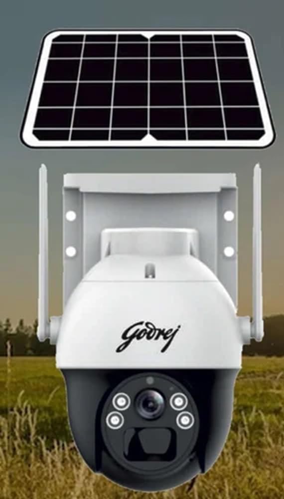 Godrej Ace Pro Green 4Mp 2560 X 1440 Resolution Plastic Ip66 Solar Powered Camera Wired Godrej