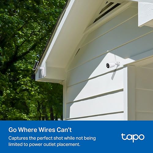 Tapo C425 KIT Smart Wire-Free Security Camera and Solar Panel | 2K QHD 4MP 1440p | Uninterrupted Power Supply |Color Night Vision | Free AI Detection | IP66 Weatherproof| Two-Way Audio Tapo