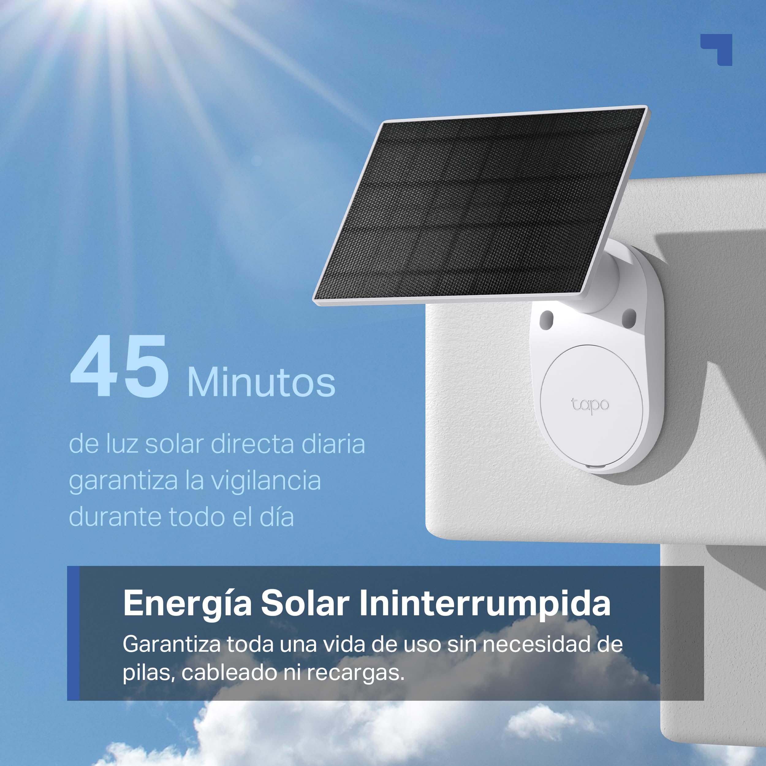 Tapo C410 KIT Solar-Powered 2K 3MP Outdoor Security Camera Kit, 2.4 GHz Wi-Fi, Tapo
