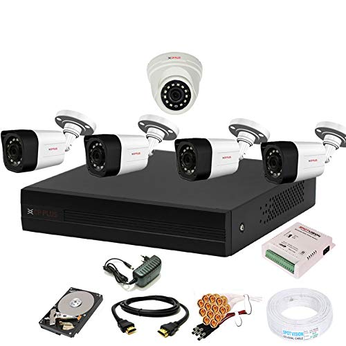 CP PLUS 8 Channal HD DVR 1080p 1Pcs,Outdoor Camera 2.4 MP 4Pcs,Indoor Camera 2.4 MP 1Pcs,Hard Disk,Full Combo Set CP PLUS
