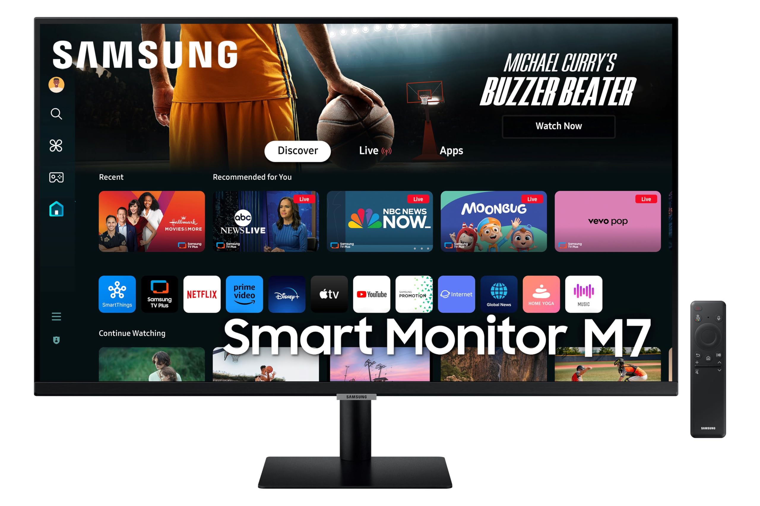 Samsung 32-Inch(80cm) M7 UHD 4K Smart Monitor, Mouse & Keyboard Control, OTT Apps, Samsung