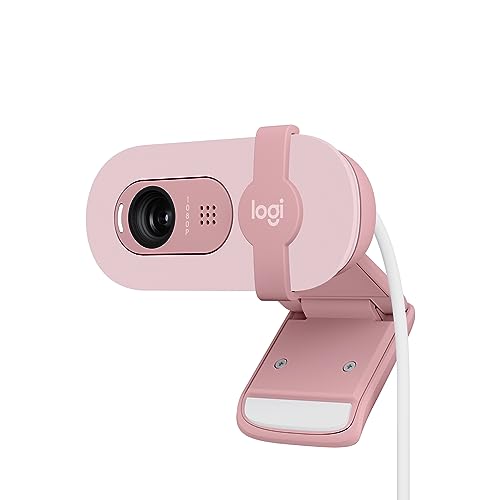 Logitech Brio 100 Full HD Webcam for Meetings and Streaming, Auto-Light Balance, Built-in Mic, Privacy Shutter Logitech