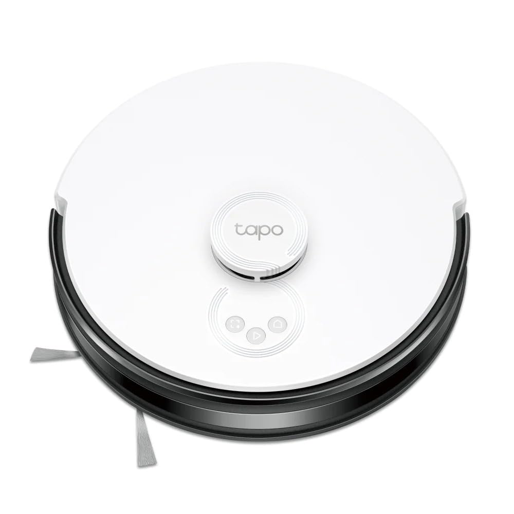 Tapo TP-Link Robot Vacuum Cleaner with Mop, Hyper Suction Robotic Vacuum Compatible with Alexa and Google, LiDAR & Gyro Dual Navigation, Auto- Charge, Remote Control, 5-Hour Continuous Cleaning Tapo