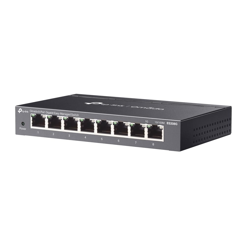 TP-Link ES208G 8 Port Gigabit Network Switch, Omada Ethernet Switch, Ethernet Splitter, Metal Case, Easy Cloud Managment, Silent operation, Energy Saving, Plug & Play, Desktop/Wall Mounting Catchcraft Networks