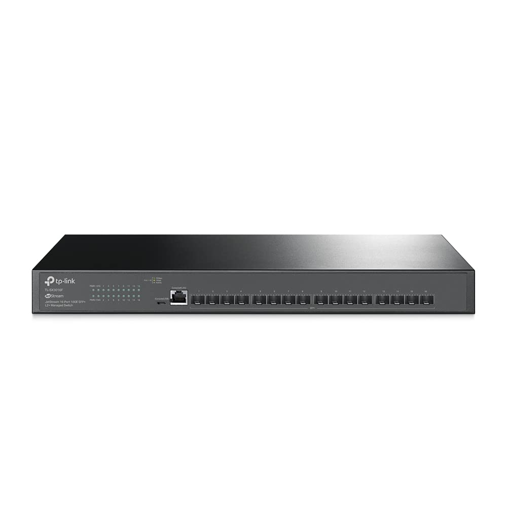 TP-Link Omada SX3016F | 16 Port 10G SFP+ Enterprise Level Switch | L2+ Smart Managed | Omada SDN Integrated | IPv6 | Static Routing | L2/L3/L4 QoS, IGMP & LAG | 5 Year Manufacturer Warranty Catchcraft Networks
