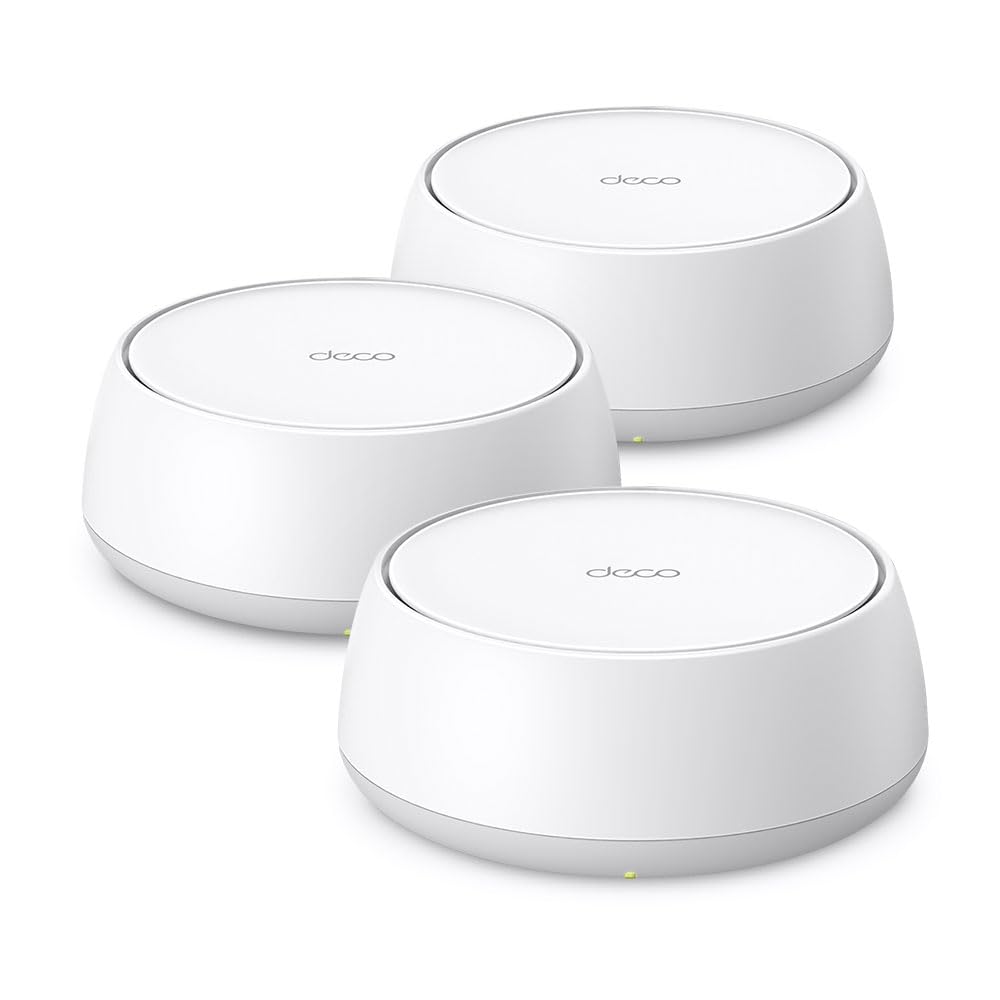 TP-Link Deco BE25(3-Pack) Dual Band BE5000 Whole Home Mesh WiFi 7 System| 8K Streaming | 5 Gbps Router | 2×2.5 Gbps Gigabit, 4K-QAM, 4 Antennas | VPN, MU-MIMO | Works with Alexa and Google Assistant Catchcraft Networks