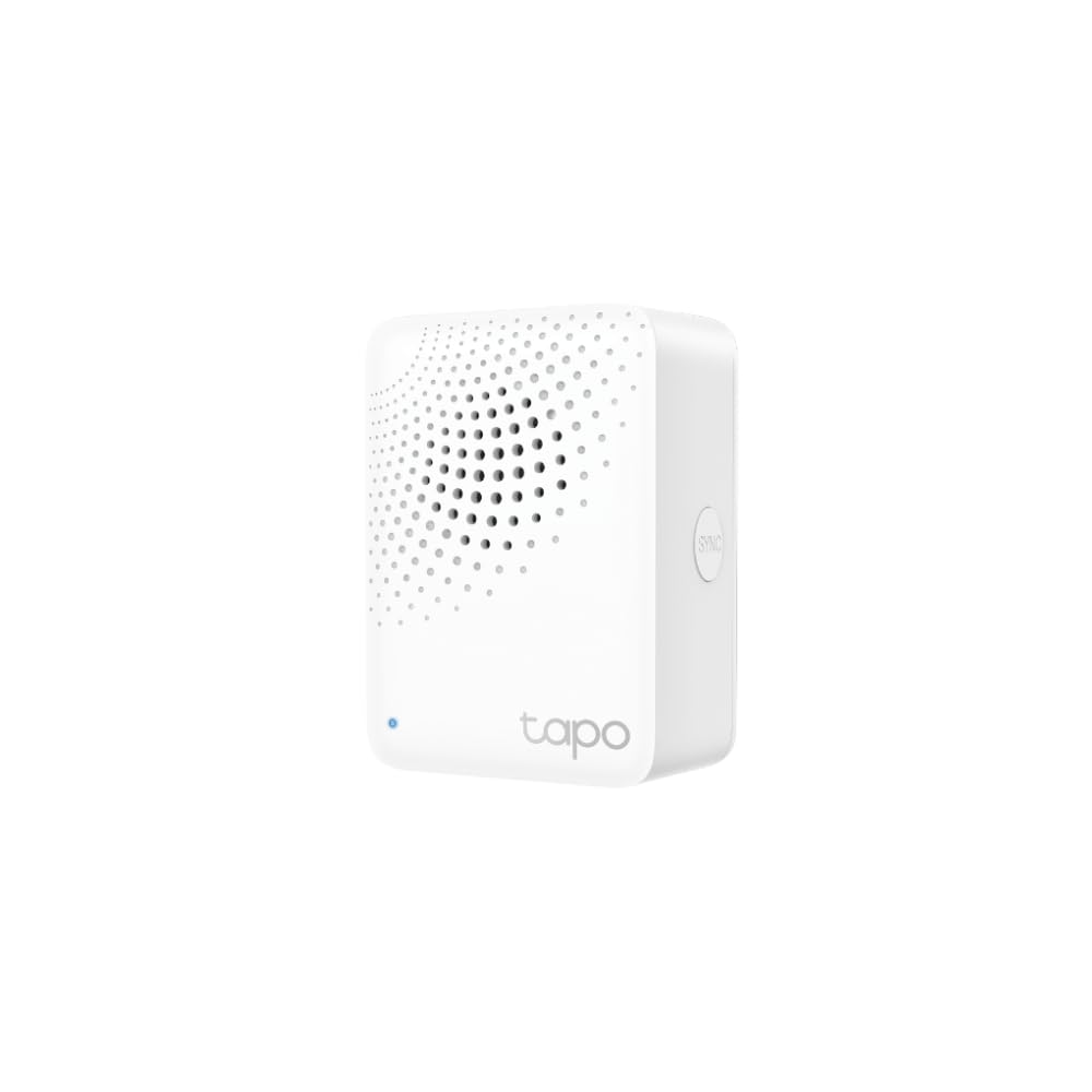 TP-Link Tapo Smart Hub with Built-in Chime, Requires 2.4GHz Wi-Fi, Connect up to 64 Smart + 4 Camera Devices, Sub-1G Low-Power Wireless Protocol, 512GB Local Storage Tapo