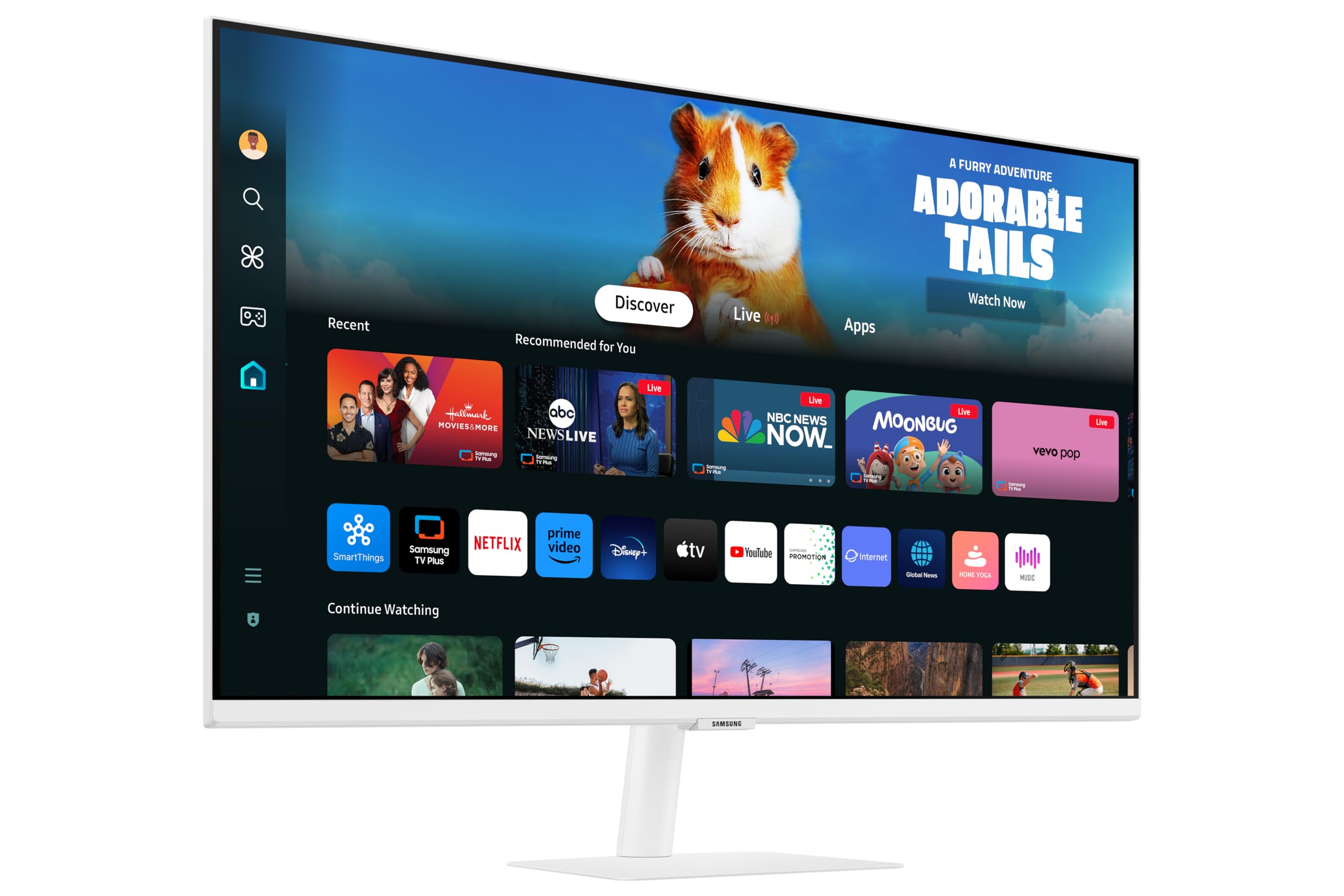 Samsung 27-Inch(68.6cm) M5 FHD Smart Monitor, Mouse & Keyboard Control, OTT Apps, IoT Hub, Office 365, Workout Tracker Samsung