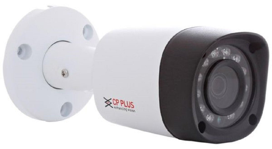 CP Plus 2.4 MP HD CCTV Wired Cameras 4Ch. HD DVR, 2 Bullet Camera, 500GB Hard Disk, 4 CH Power Supply, 90m Wire Bundle, BNC and DC Connectors, Black, White CP PLUS