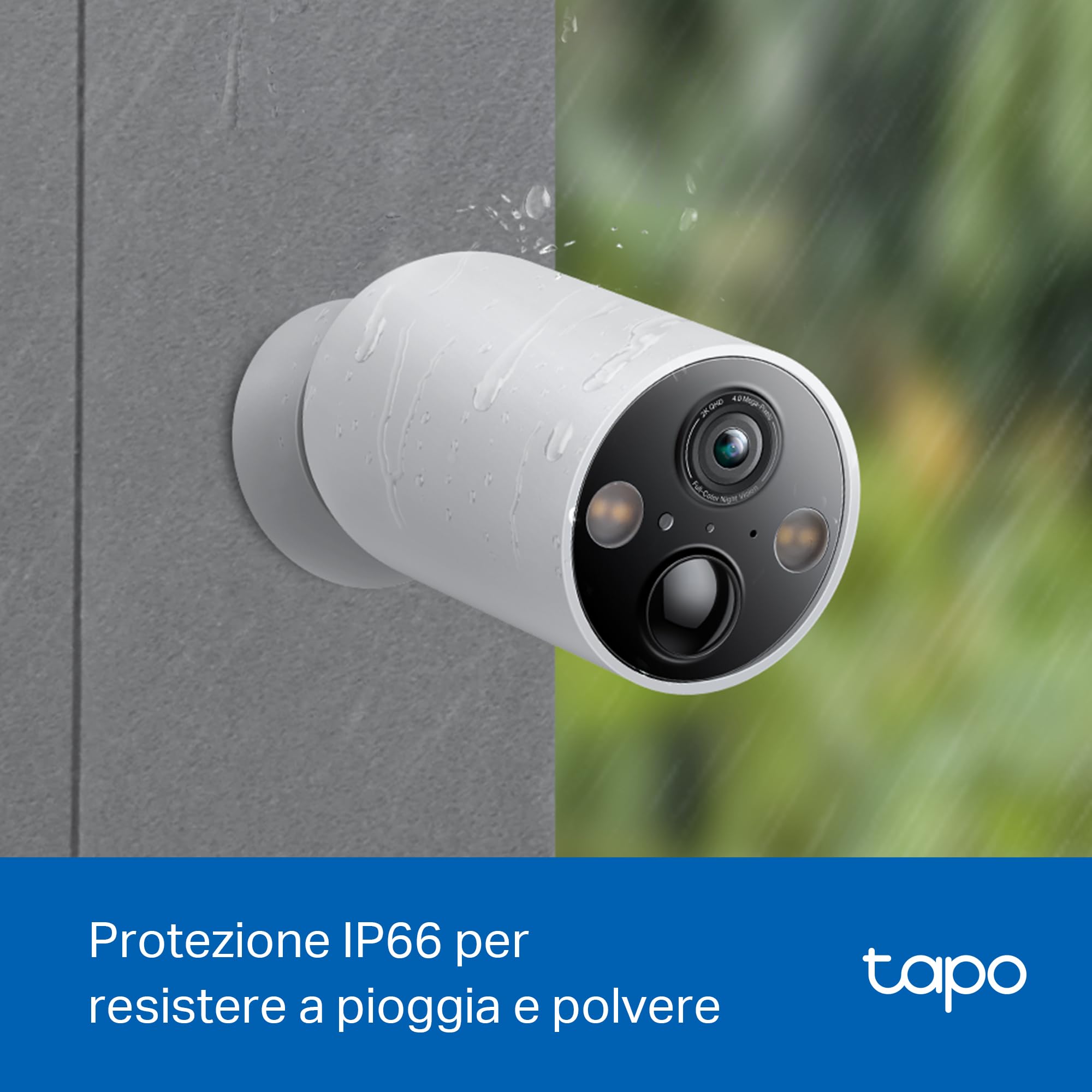 Tapo TP-Link C410 Smart Security Camera, 2K 3MP, Colour Night Vision, Wire-Free Indoor/Outdoor, 6400 mAh Non-Removable Battery Tapo