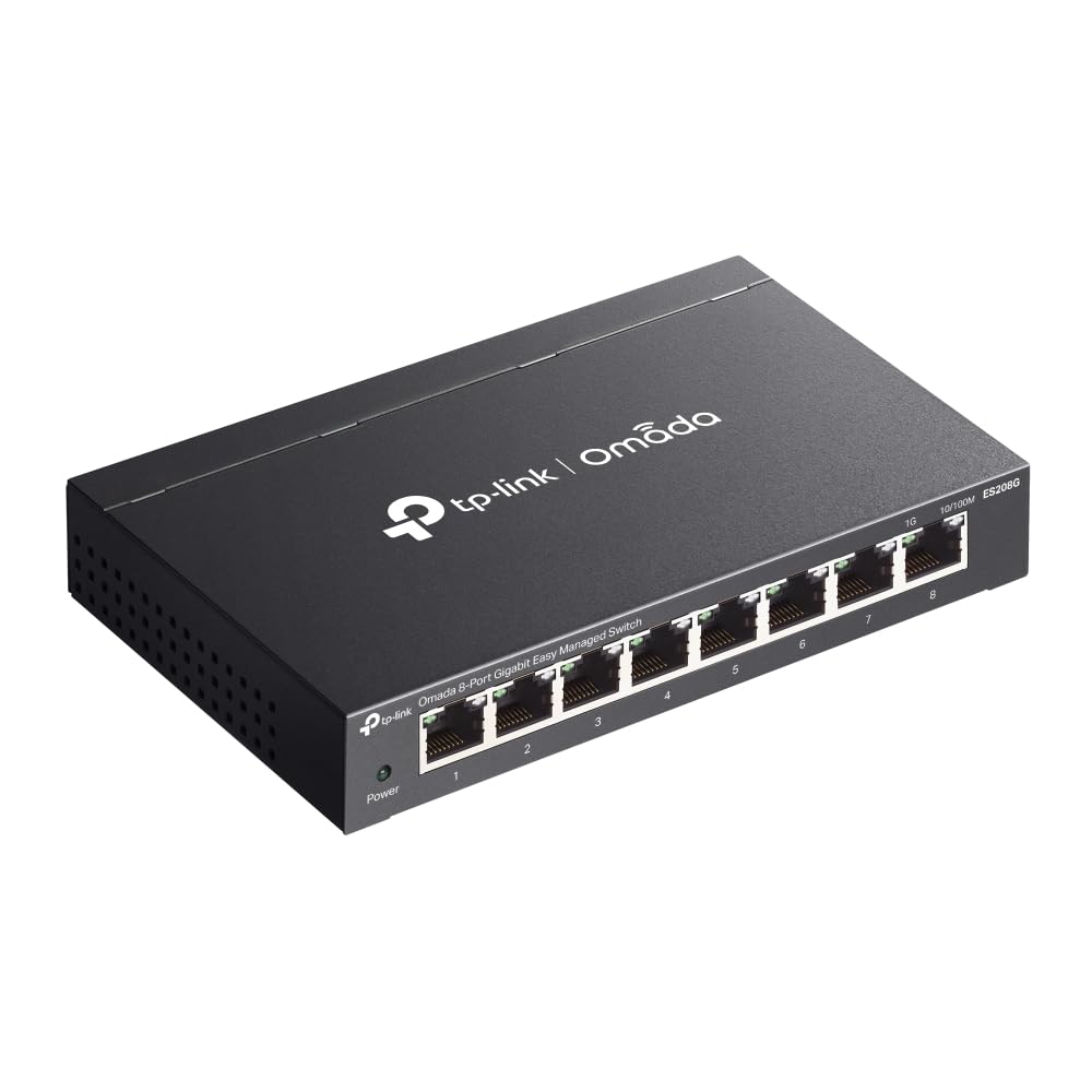 TP-Link ES208G 8 Port Gigabit Network Switch, Omada Ethernet Switch, Ethernet Splitter, Metal Case, Easy Cloud Managment, Silent operation, Energy Saving, Plug & Play, Desktop/Wall Mounting Catchcraft Networks