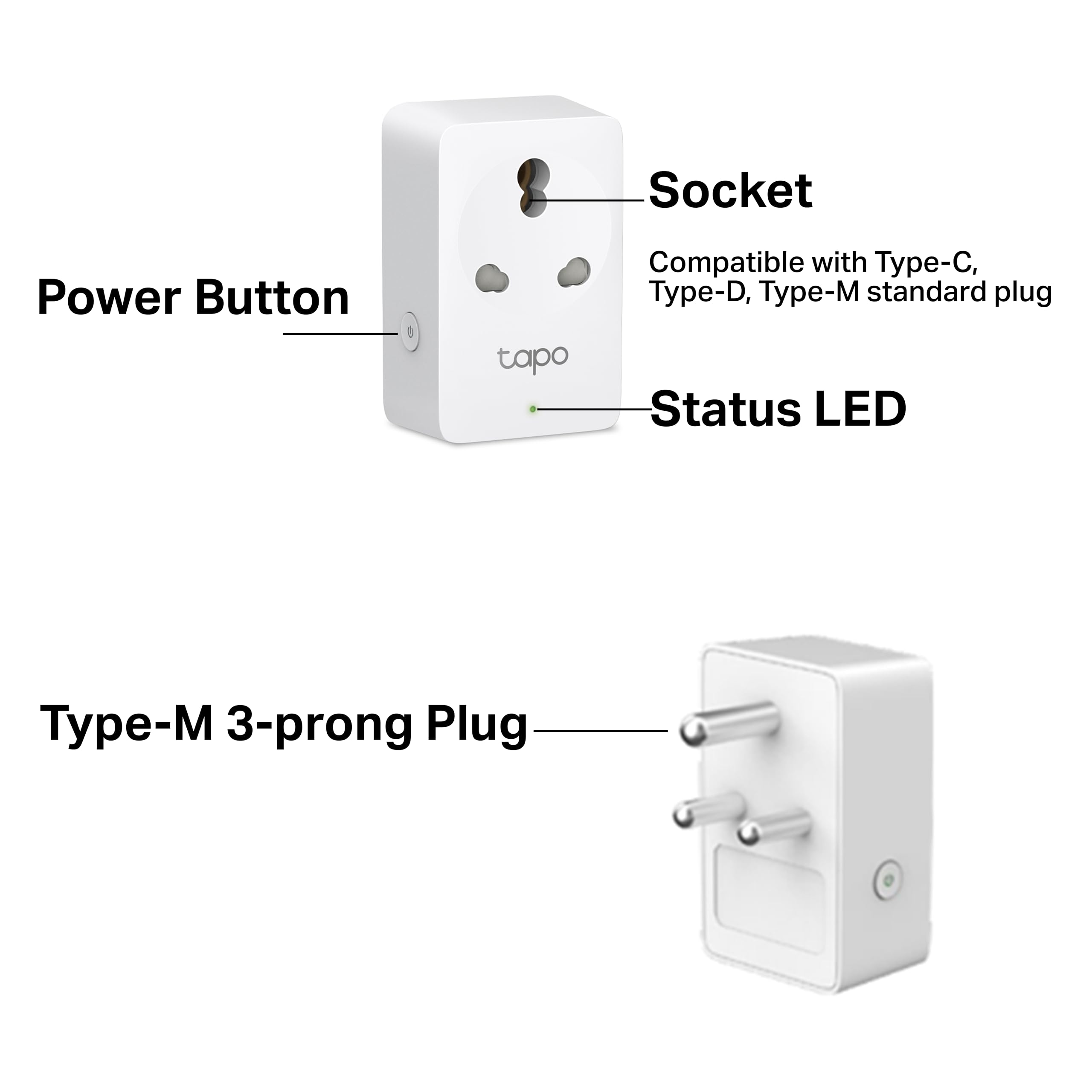 TP-Link Tapo P110 Smart Plug with Energy Monitoring, Max 13A,Compatible with Alexa & Google Home, Wi-Fi Smart Socket, Remote Control Tapo