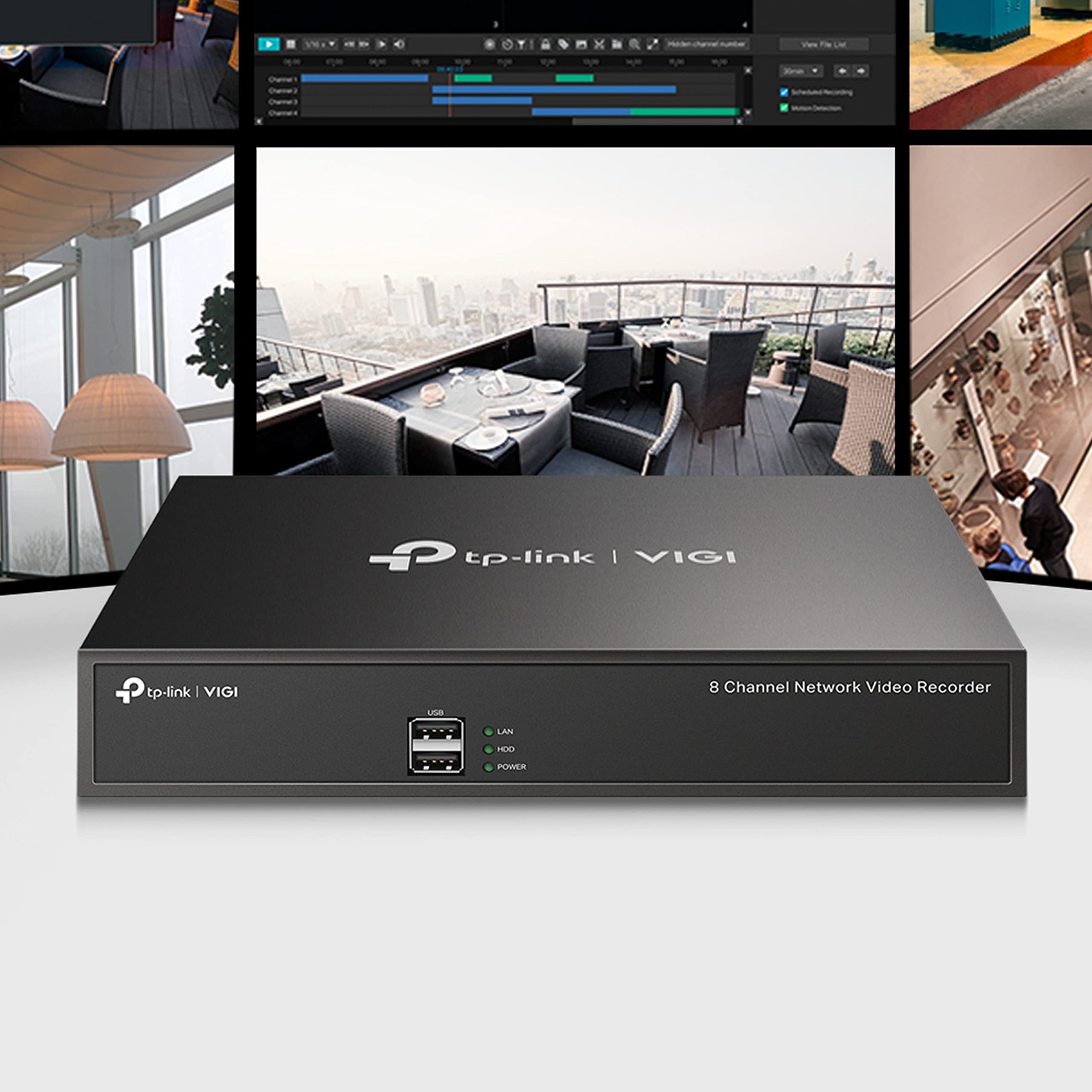 VIGI NVR1008H VIGI 8 Channel Network Video Recorder | H.265+ | 80 Mbps Video Access Bandwidth | Two-Way Audio | Remote Monitoring TP-Link