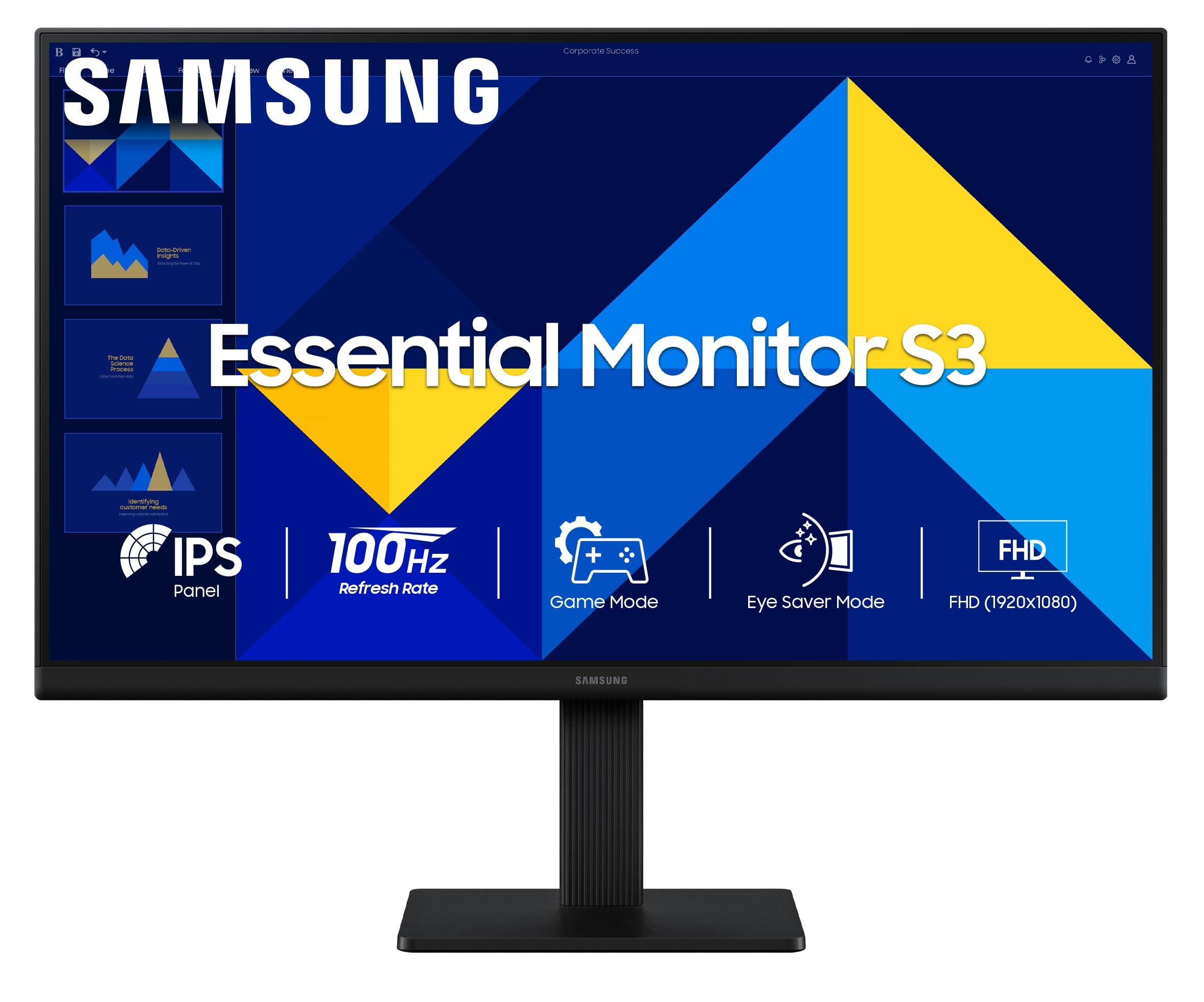 Samsung Flat Monitor | Super Slim Borderless Design, IPS 100Hz Samsung
