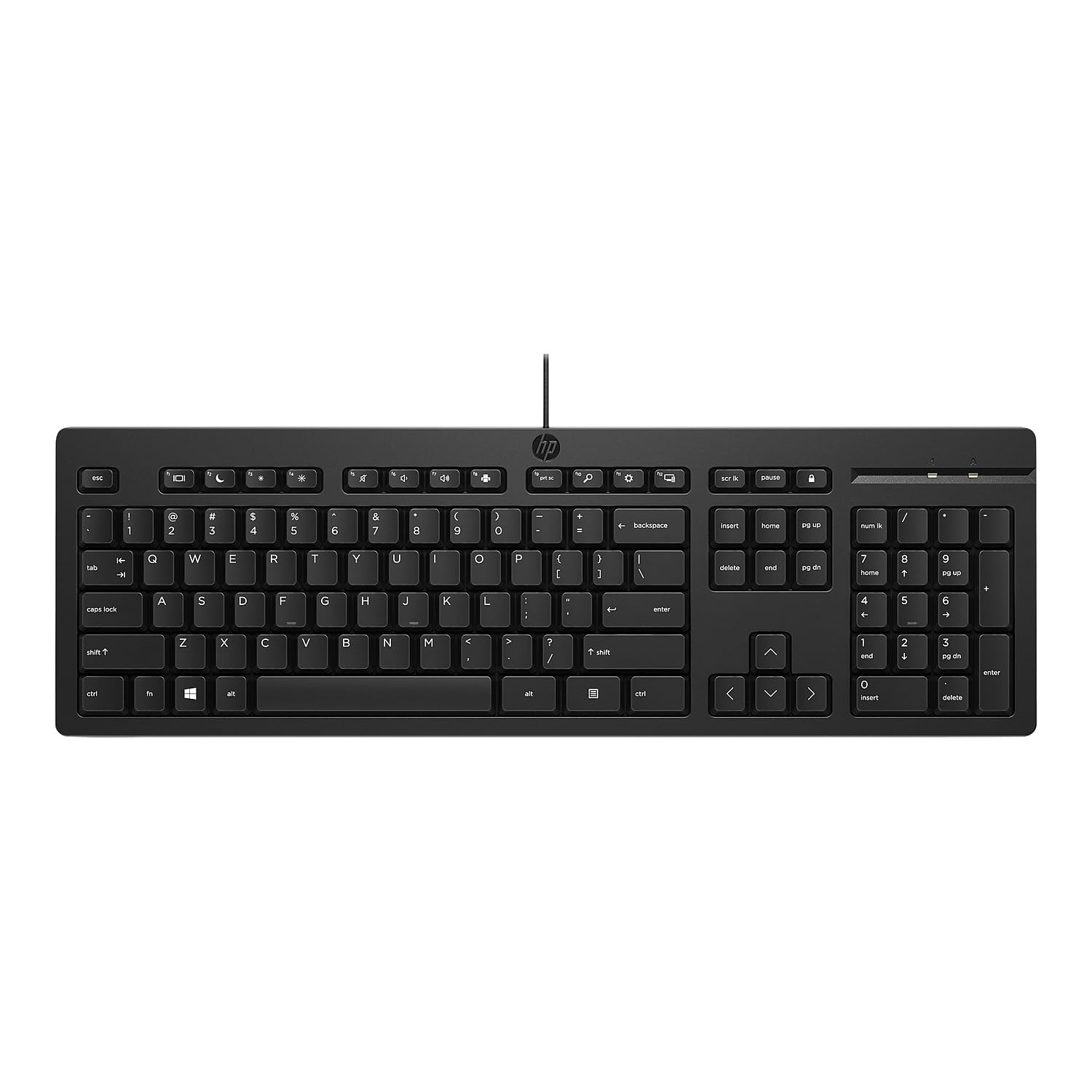 HP 125 Wired Keyboard - Cable Connectivity - USB Interface - English (US) - Chromebook, Notebook - PC - Plunger Keyswitch Catchcraft Networks