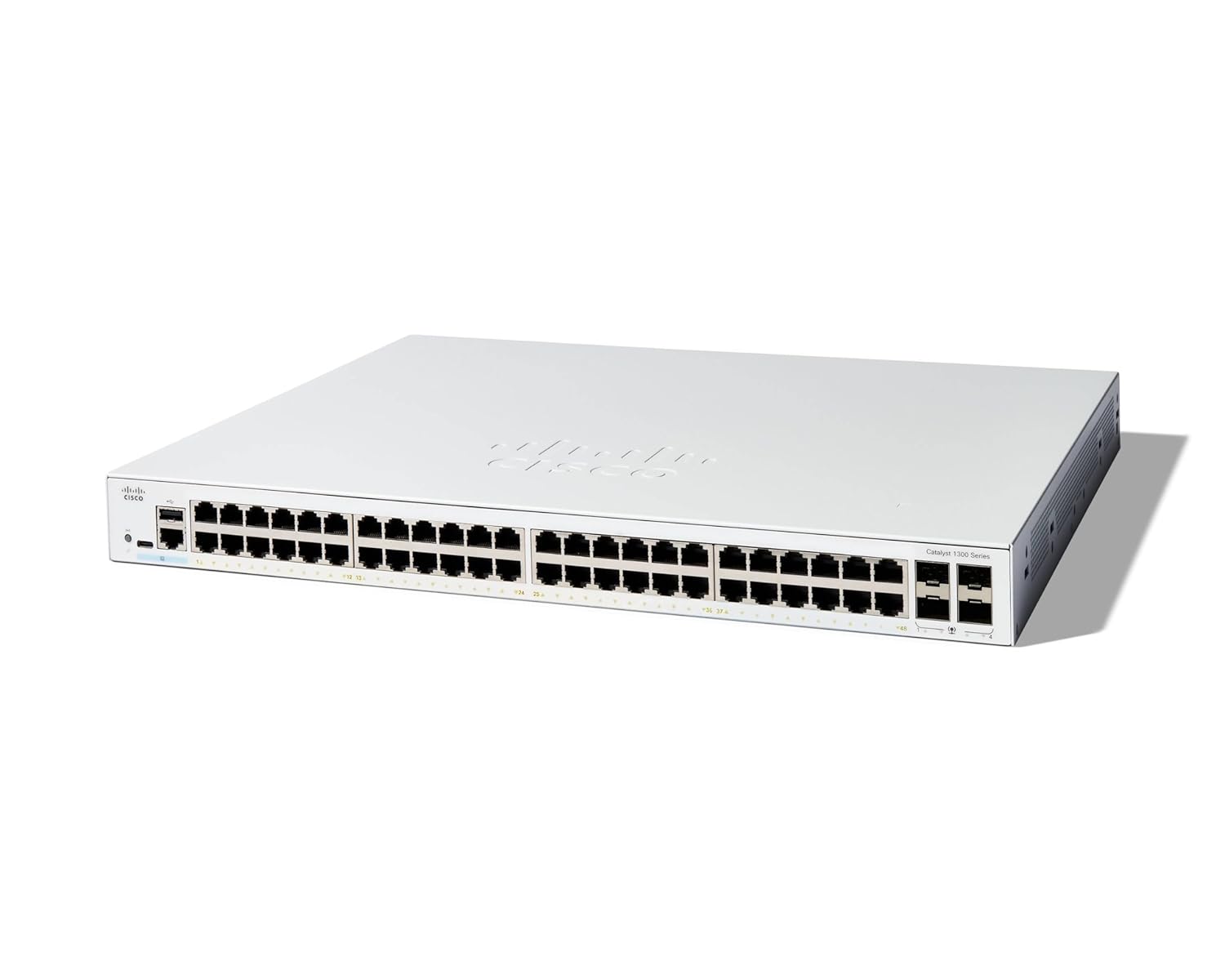 Cisco Catalyst 1300-48T-4G Managed Switch, 48 Port GE, 4x1GE SFP, Limited Lifetime Protection (C1300-48T-4G) Cisco
