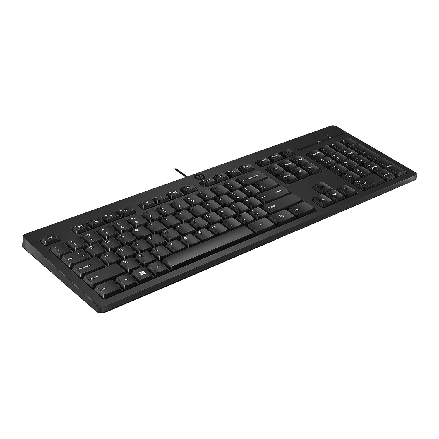HP 125 Wired Keyboard - Cable Connectivity - USB Interface - English (US) - Chromebook, Notebook - PC - Plunger Keyswitch Catchcraft Networks