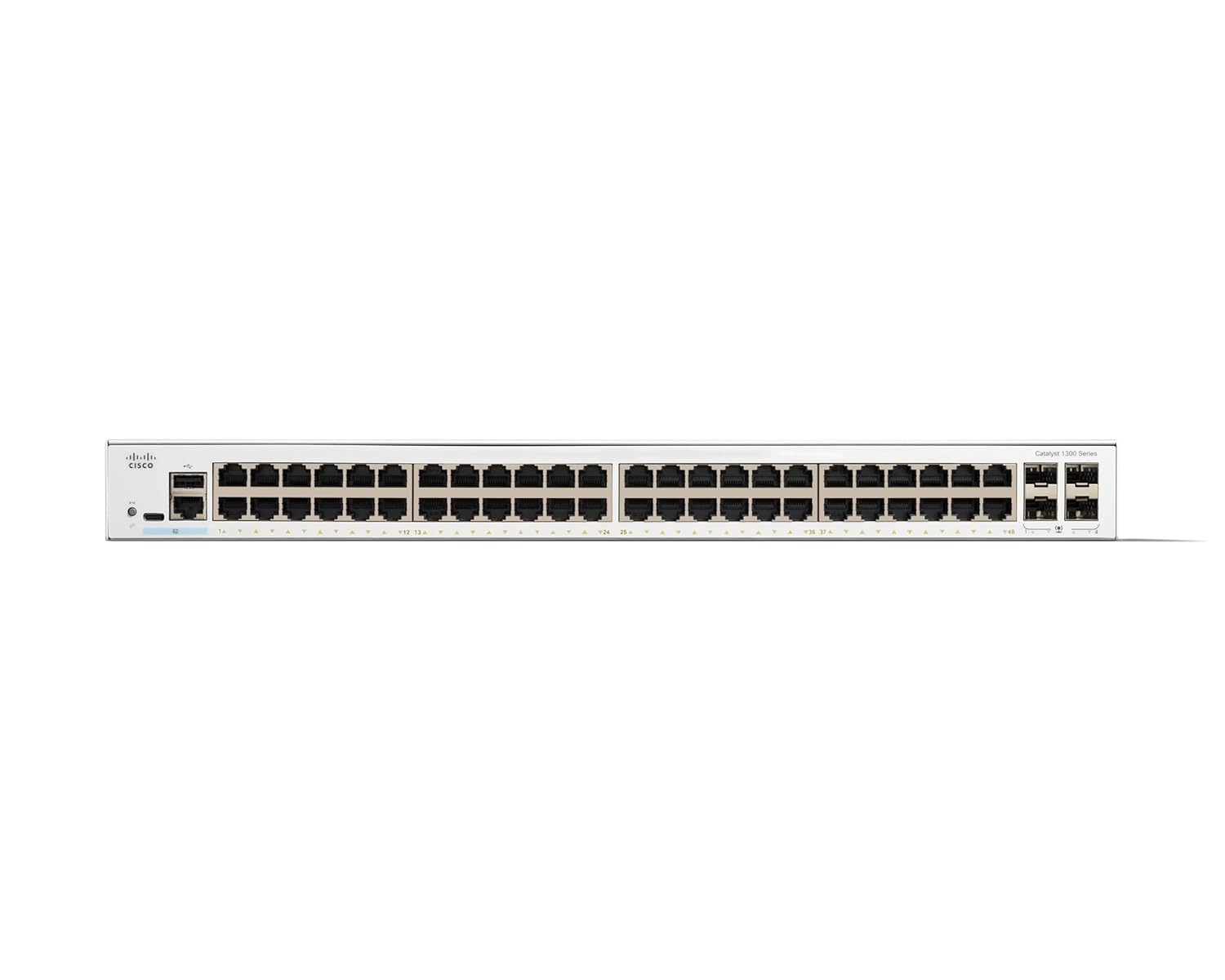 Cisco Catalyst 1300-48T-4G Managed Switch, 48 Port GE, 4x1GE SFP, Limited Lifetime Protection (C1300-48T-4G) Cisco