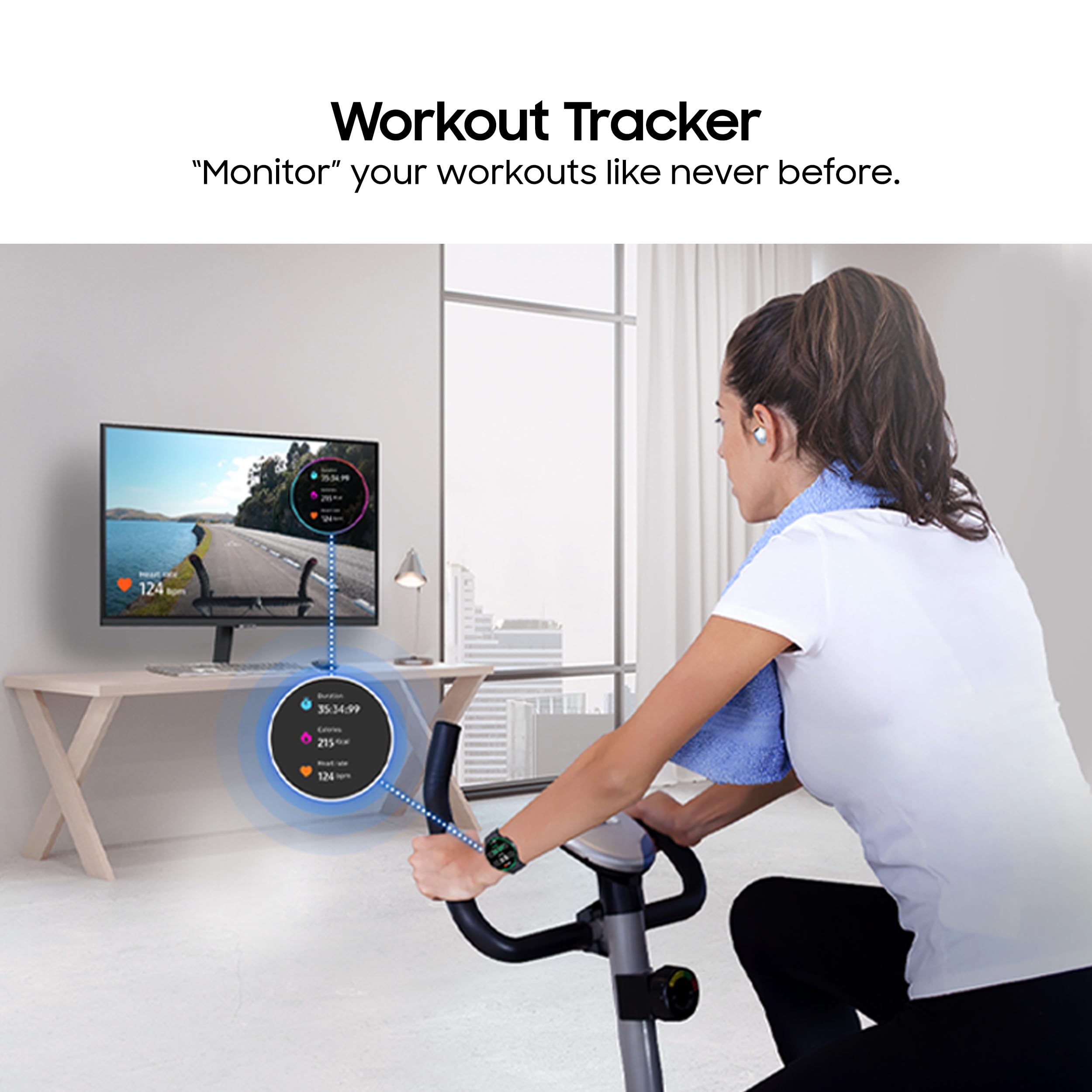 Samsung 27-Inch(68.6cm) M5 FHD Smart Monitor, Mouse & Keyboard Control, OTT Apps, IoT Hub, Office 365, Workout Tracker Samsung