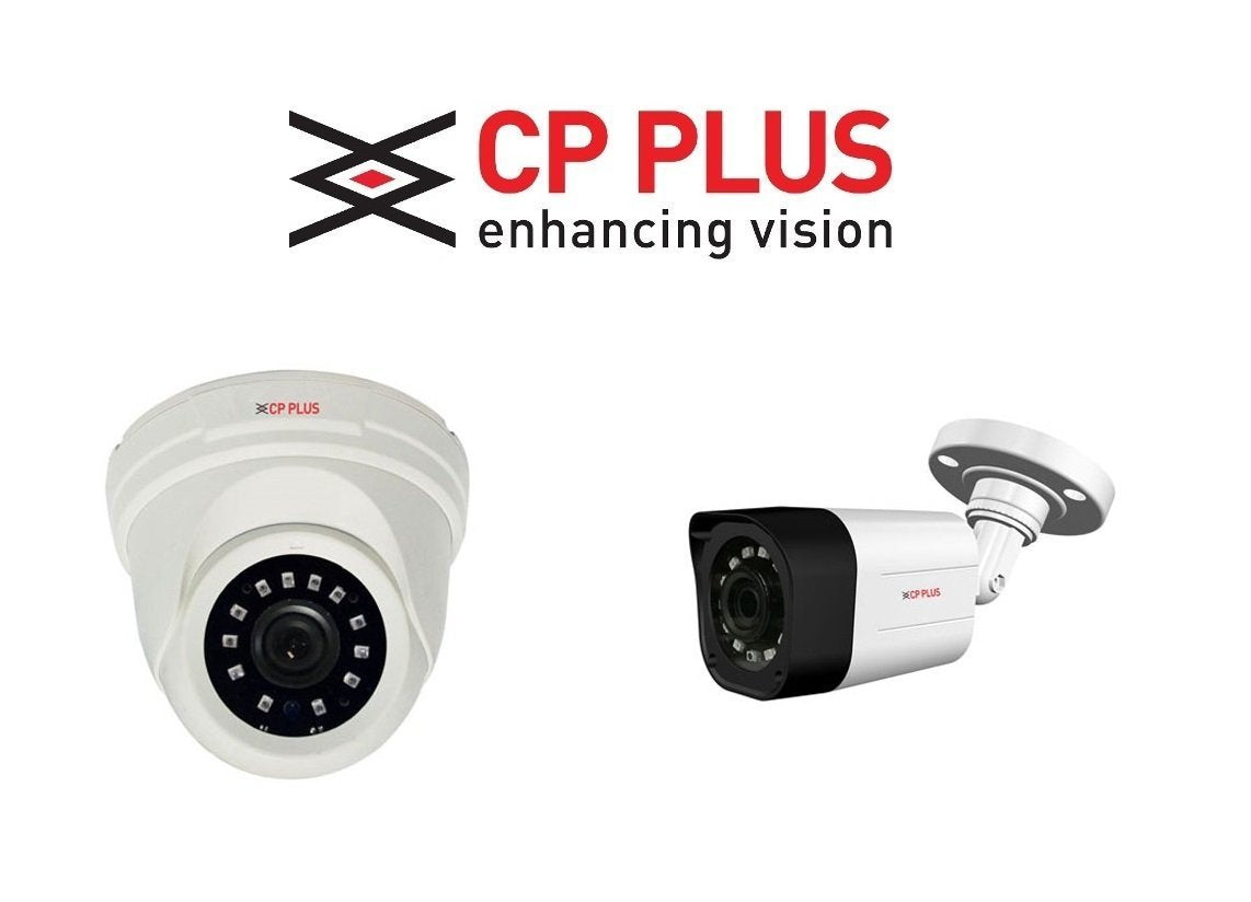 CP Plus Astra HD 4 Channel DVR with 2.4 MP 1 Dome & 1 Bullet Cameras + 2 Bundle 18 Mtr + 4 CH Power Supply & DC Full Combo Kit CP PLUS