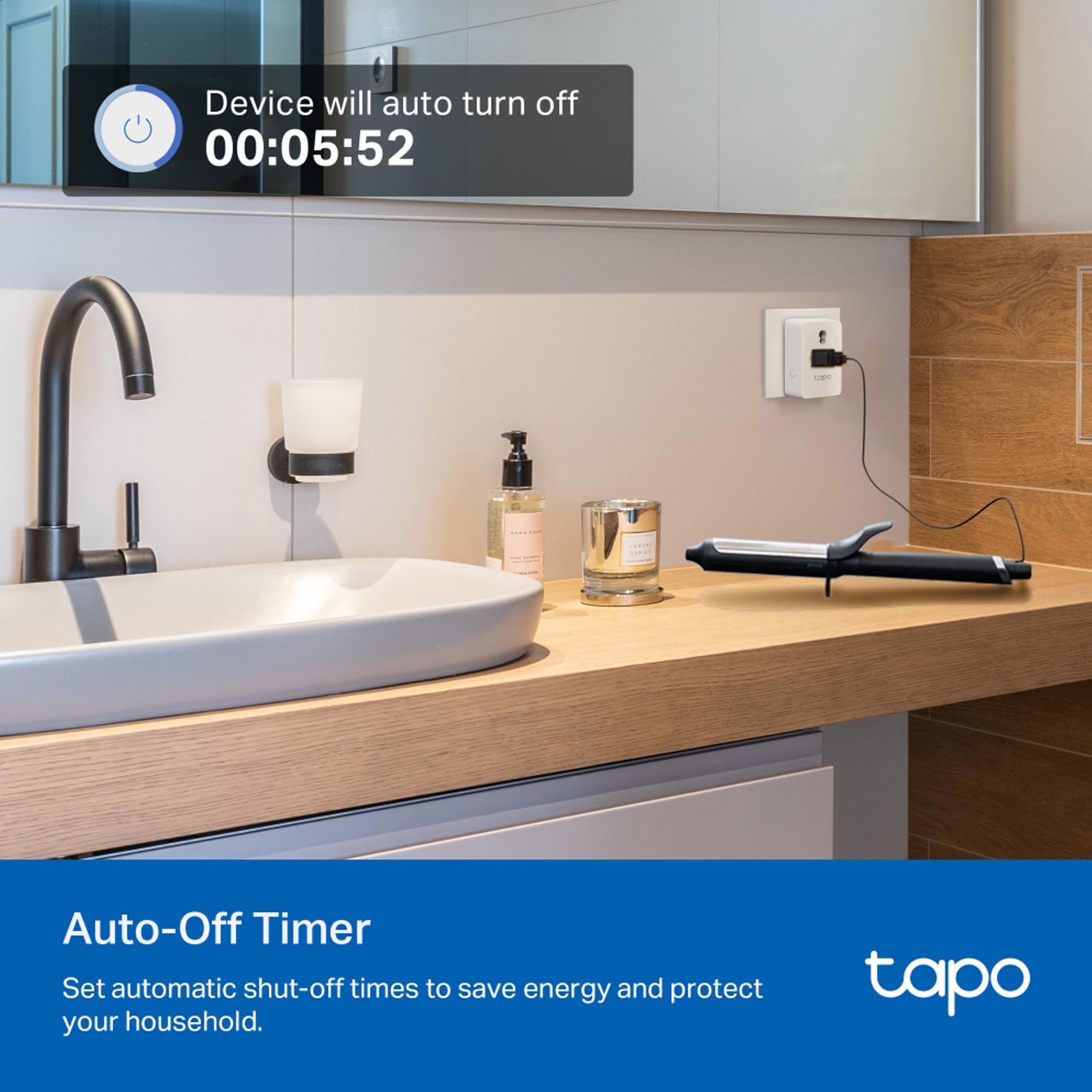 TP-Link Tapo P110 Smart Plug with Energy Monitoring, Max 13A,Compatible with Alexa & Google Home, Wi-Fi Smart Socket, Remote Control Tapo