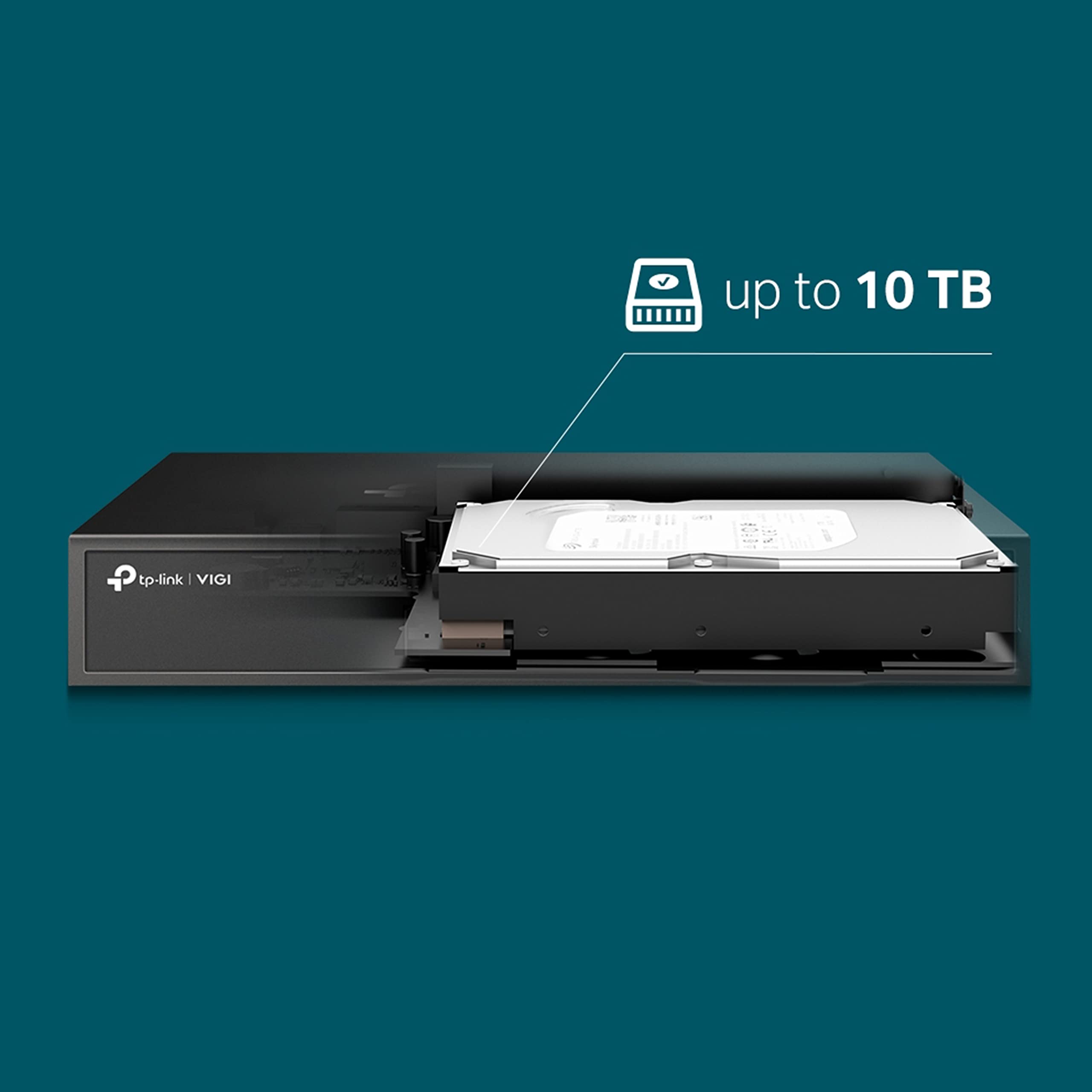 VIGI NVR1008H VIGI 8 Channel Network Video Recorder | H.265+ | 80 Mbps Video Access Bandwidth | Two-Way Audio | Remote Monitoring TP-Link