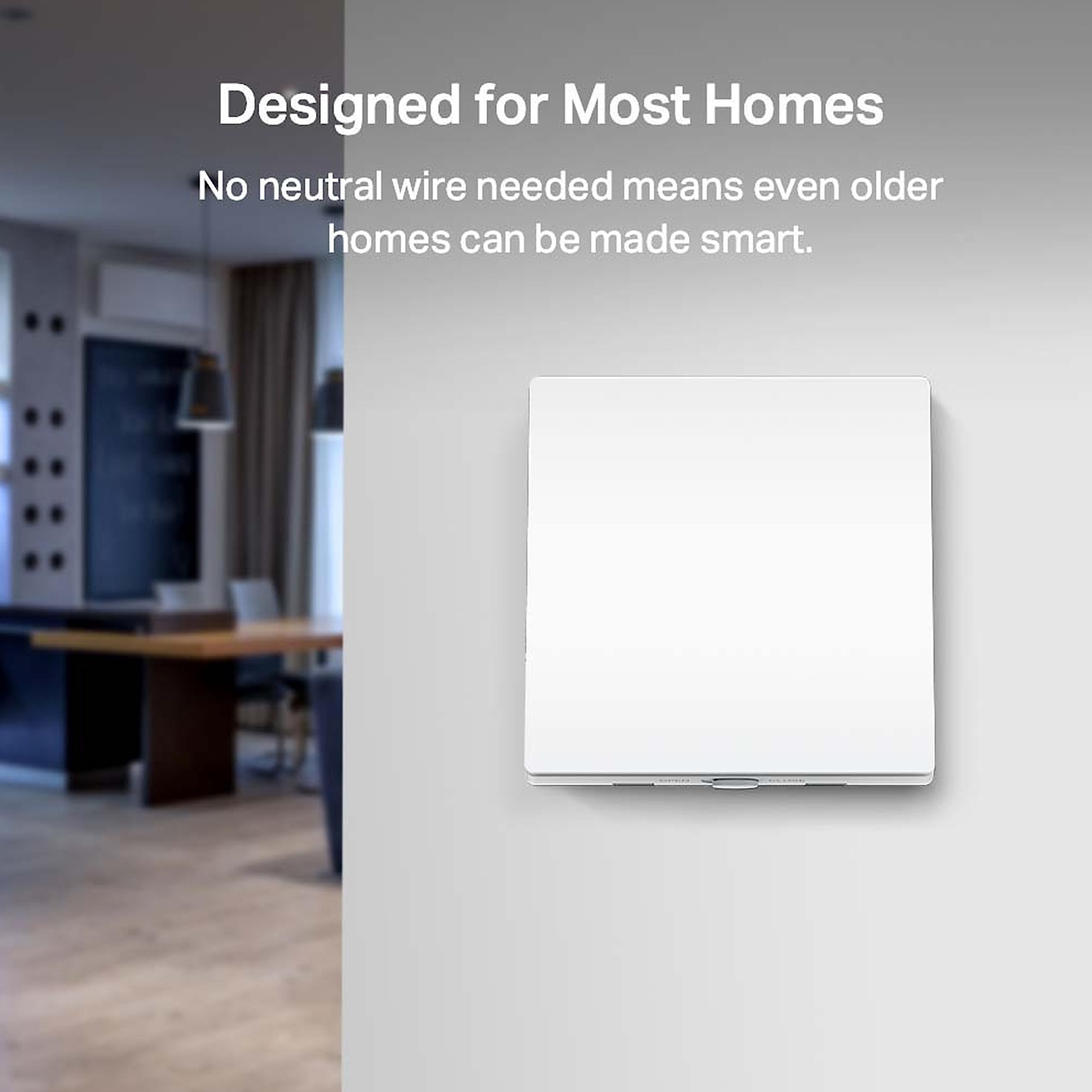 TP-Link Tapo S210 Smart Light Switch 1 Gang 1 Way, Remote and Voice Control, Battery included, Compatible with Alexa & Google home, Tapo Hub Included Tapo