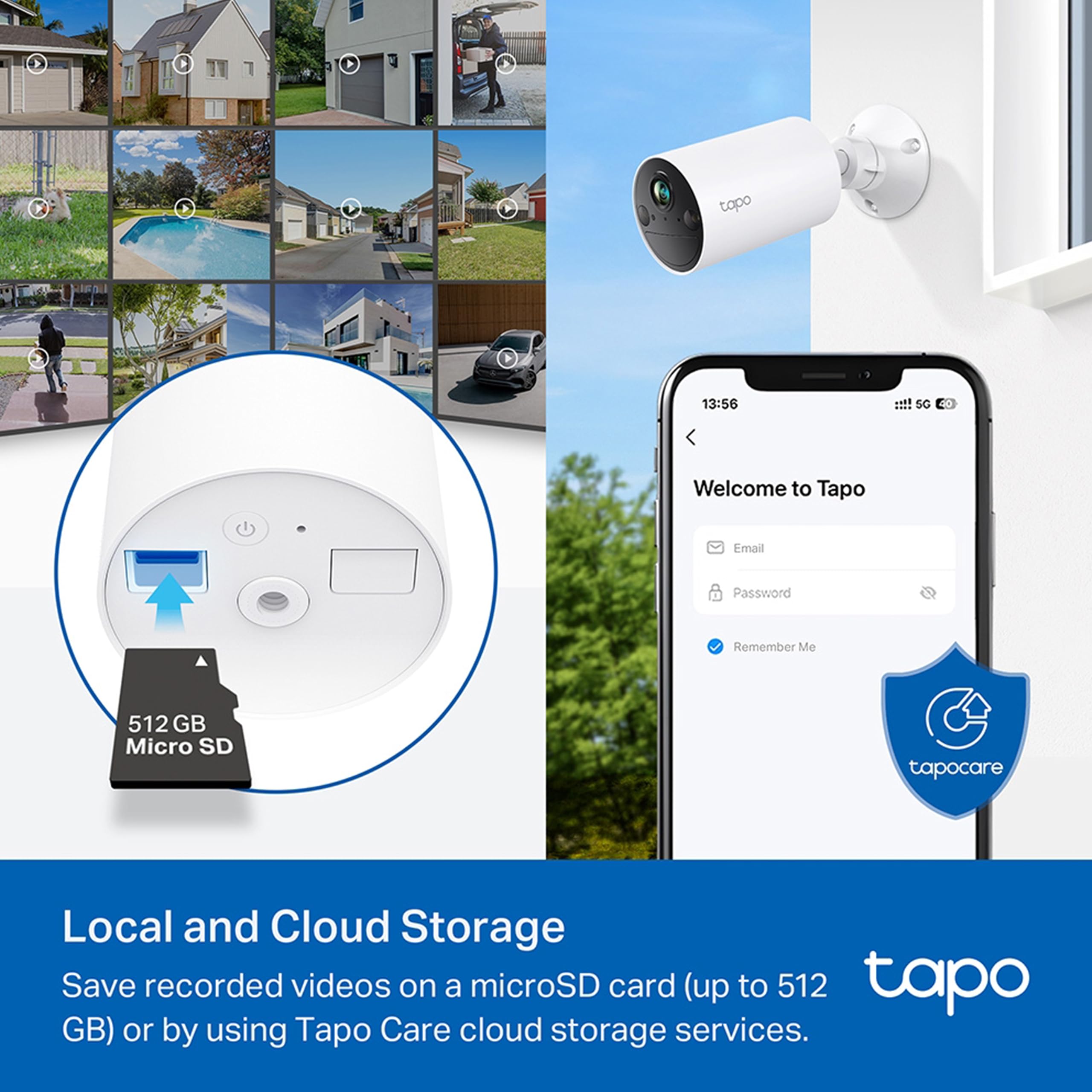 Tapo C410 KIT Solar-Powered 2K 3MP Outdoor Security Camera Kit, 2.4 GHz Wi-Fi, Tapo