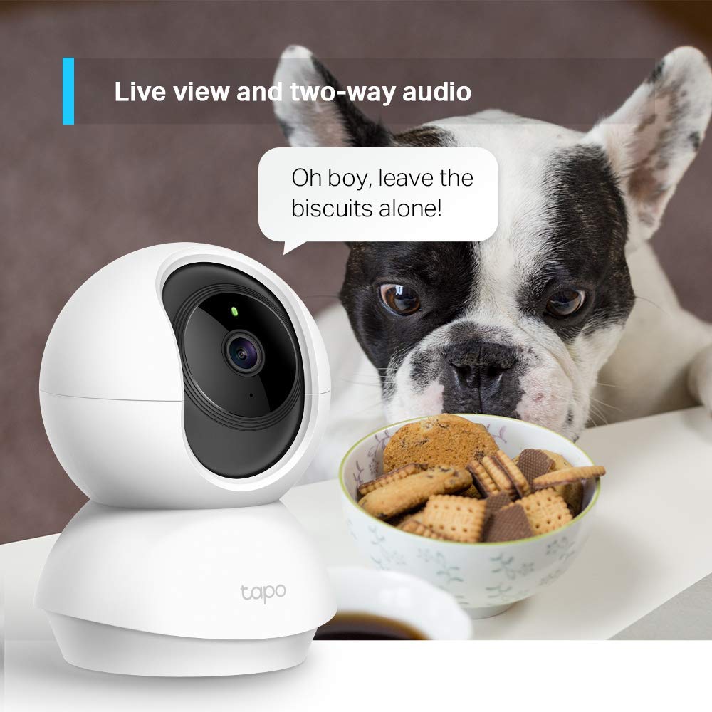 Tapo TP-Link C200 360° 2MP 1080p Full HD Pan/Tilt Home Security Wi-Fi Smart Camera| Alexa Enabled| 2-Way Audio| Night Vision| Motion Detection Tapo