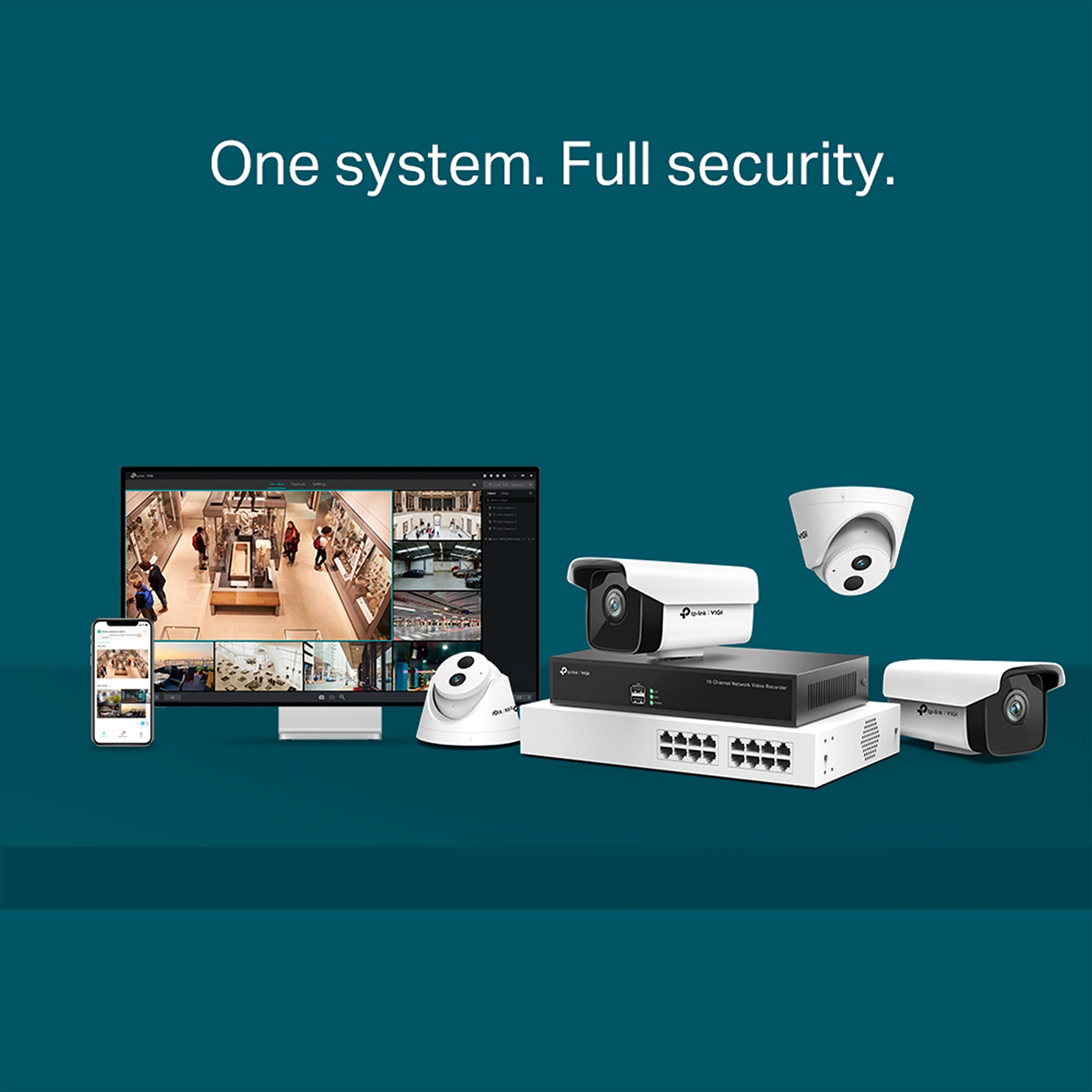VIGI NVR1008H VIGI 8 Channel Network Video Recorder | H.265+ | 80 Mbps Video Access Bandwidth | Two-Way Audio | Remote Monitoring TP-Link