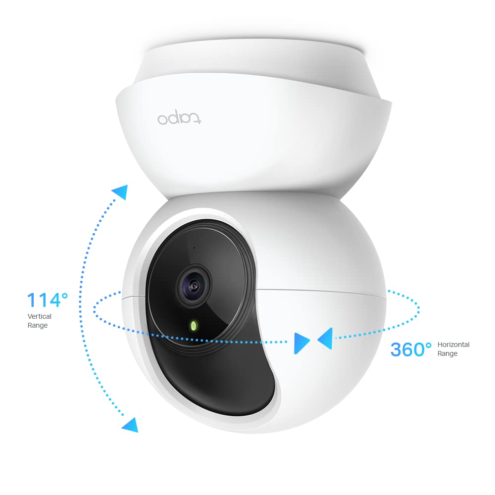 Tapo TP-Link C200 360° 2MP 1080p Full HD Pan/Tilt Home Security Wi-Fi Smart Camera| Alexa Enabled| 2-Way Audio| Night Vision| Motion Detection Tapo
