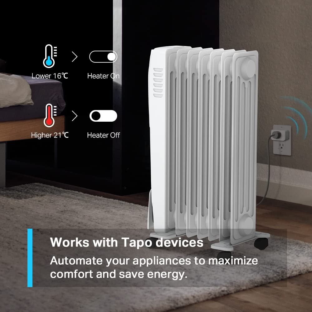Tapo H100 Smart Temperature & Humidity Sensor, Free Data Storage, Real-Time Notifications, Battery Included, Work With Alexa And Google Home, Hub Required Sold Separately, White (T310) Tapo