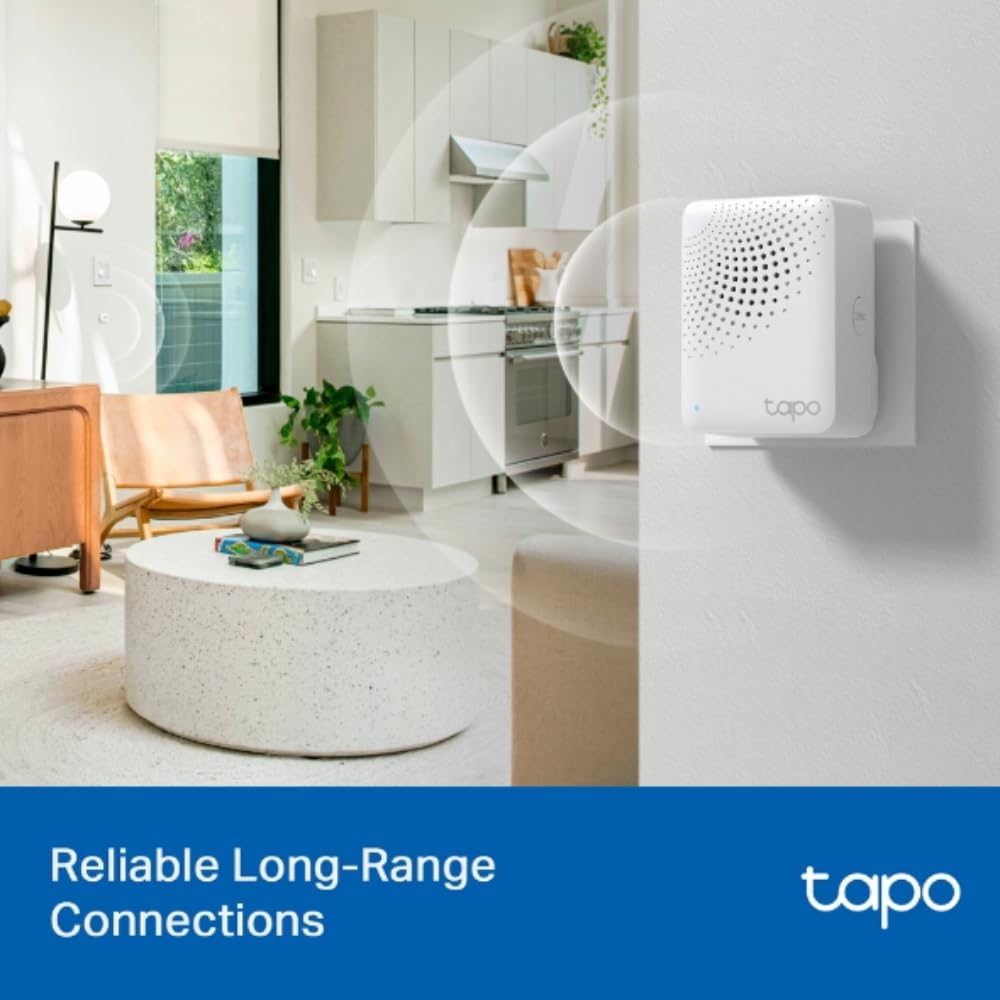 TP-Link Tapo Smart Hub with Built-in Chime, Requires 2.4GHz Wi-Fi, Connect up to 64 Smart + 4 Camera Devices, Sub-1G Low-Power Wireless Protocol, 512GB Local Storage Tapo
