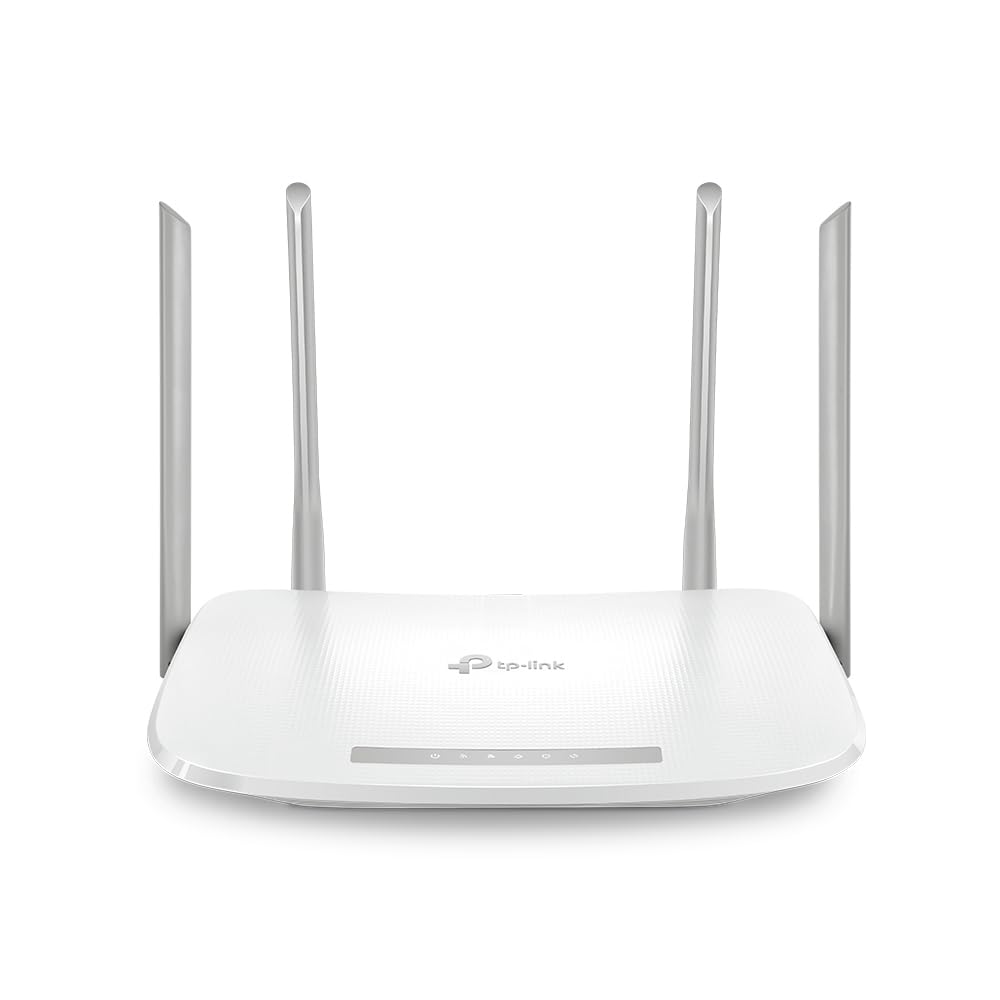 TP-Link EC220-G5 AC1200 Dual Band Wireless WiFi Router with 1200Mbps Speed, Full Gigabit Ports, 4 High Gain Antennas, Beamforming, MU-MIMO, WPA3 Security, EasyMesh and Aginet App Control for Home TP-Link