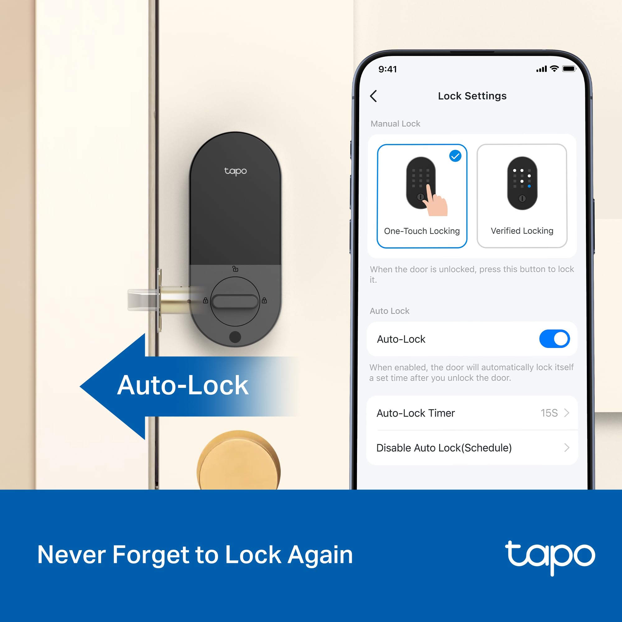 TP-Link Tapo DL-100 Smart Wi-Fi Deadbolt Door Lock Tapo