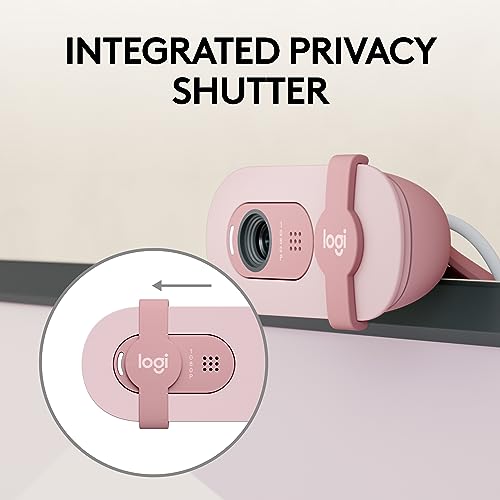 Logitech Brio 100 Full HD Webcam for Meetings and Streaming, Auto-Light Balance, Built-in Mic, Privacy Shutter Logitech