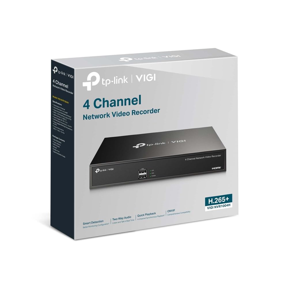 VIGI NVR1008H VIGI 8 Channel Network Video Recorder | H.265+ | 80 Mbps Video Access Bandwidth | Two-Way Audio | Remote Monitoring TP-Link