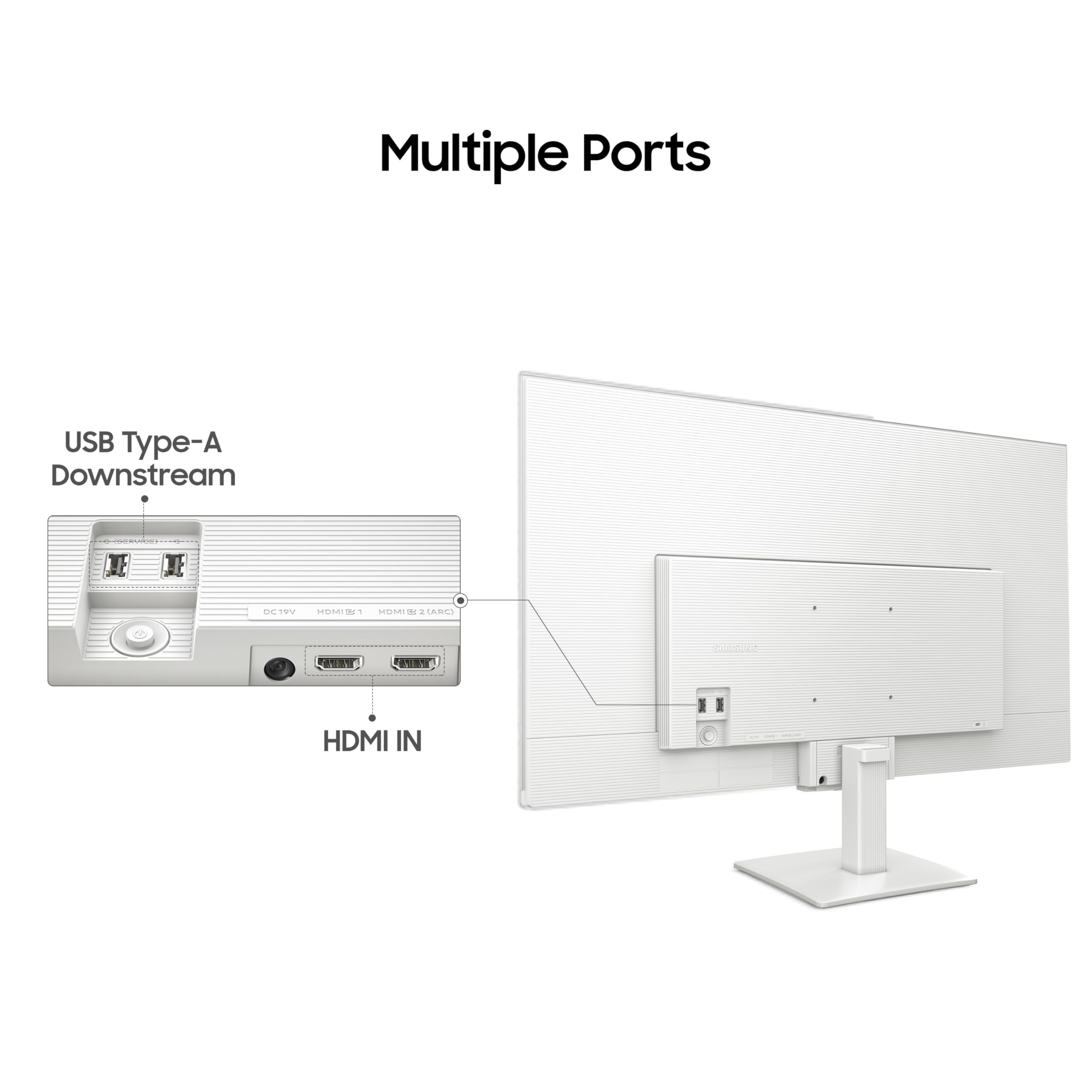 Samsung 27-Inch(68.6cm) M5 FHD Smart Monitor, Mouse & Keyboard Control, OTT Apps, IoT Hub, Office 365, Workout Tracker Samsung