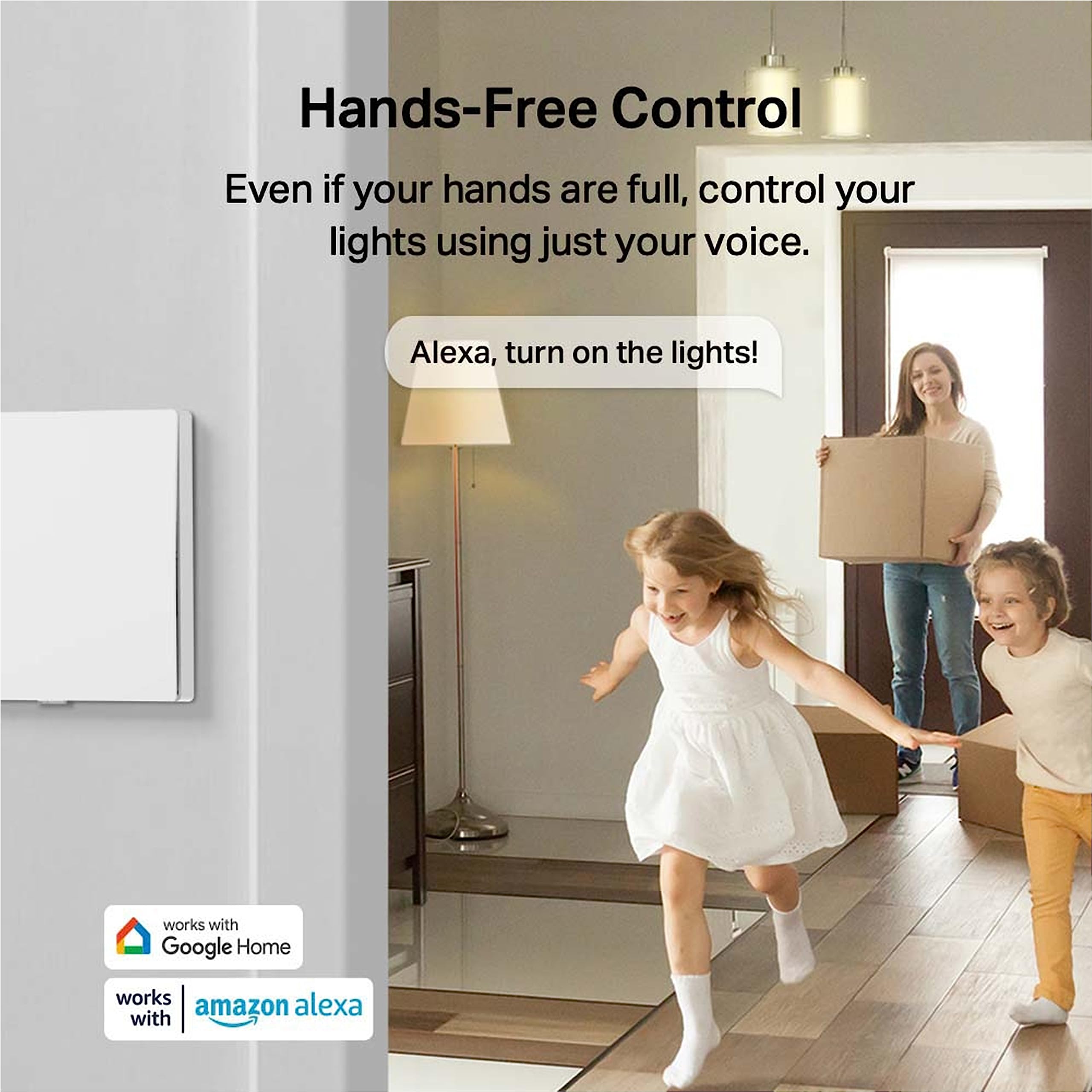 TP-Link Tapo S210 Smart Light Switch 1 Gang 1 Way, Remote and Voice Control, Battery included, Compatible with Alexa & Google home, Tapo Hub Included Tapo