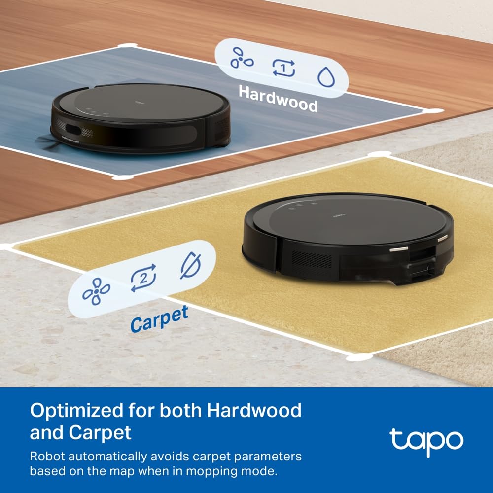 Tapo RVA301 Robot Vacuum Mop Cloth Replacement, Comes with Easy to Replace 5X Washable Mop Cloths, Compatible RV30 Max Plus, RV30 Max, RV20 Max Plus RV20 Max Plus Tapo